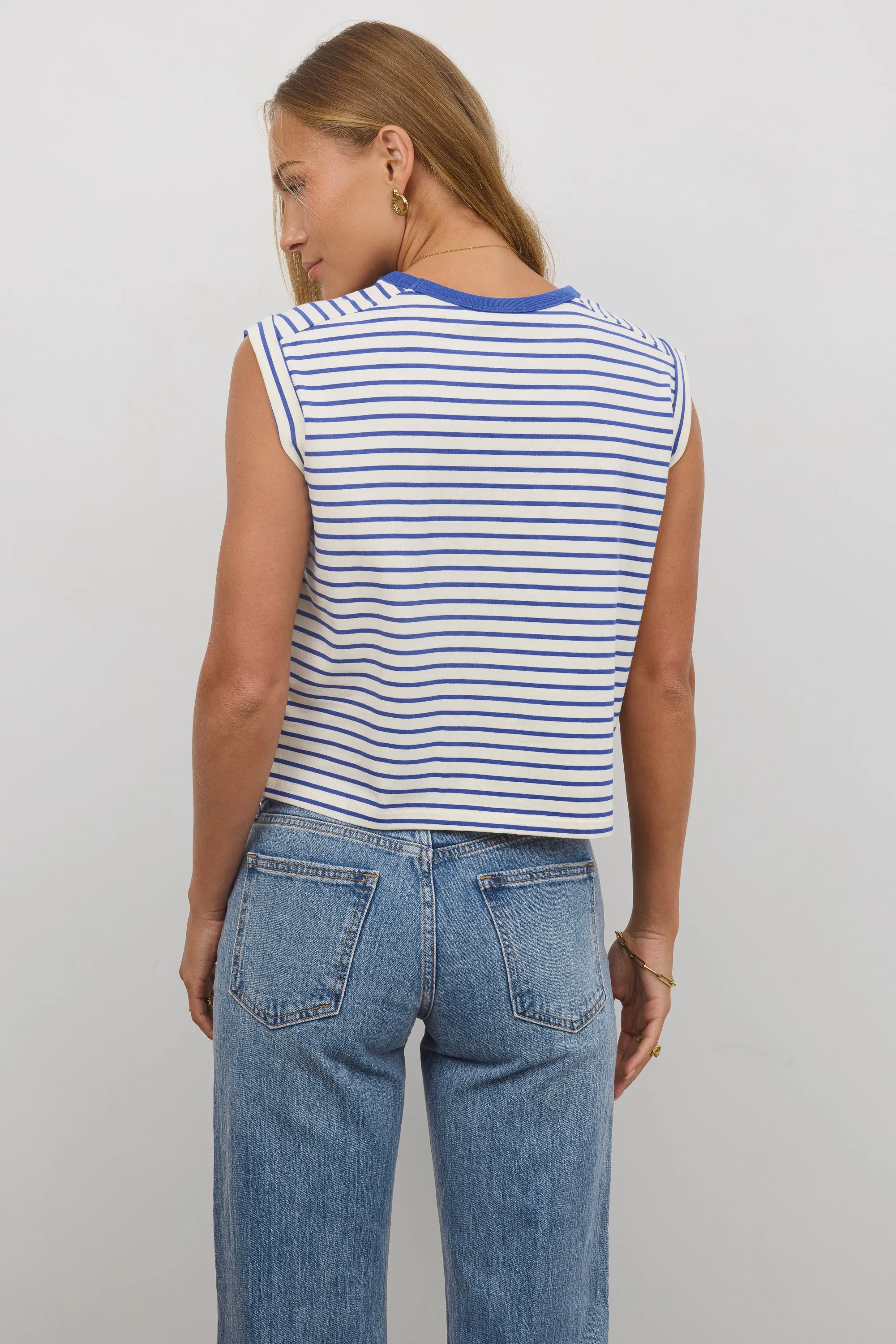 Annie Striped T-Shirt in Blue sold by bohme product image thumbnail 3