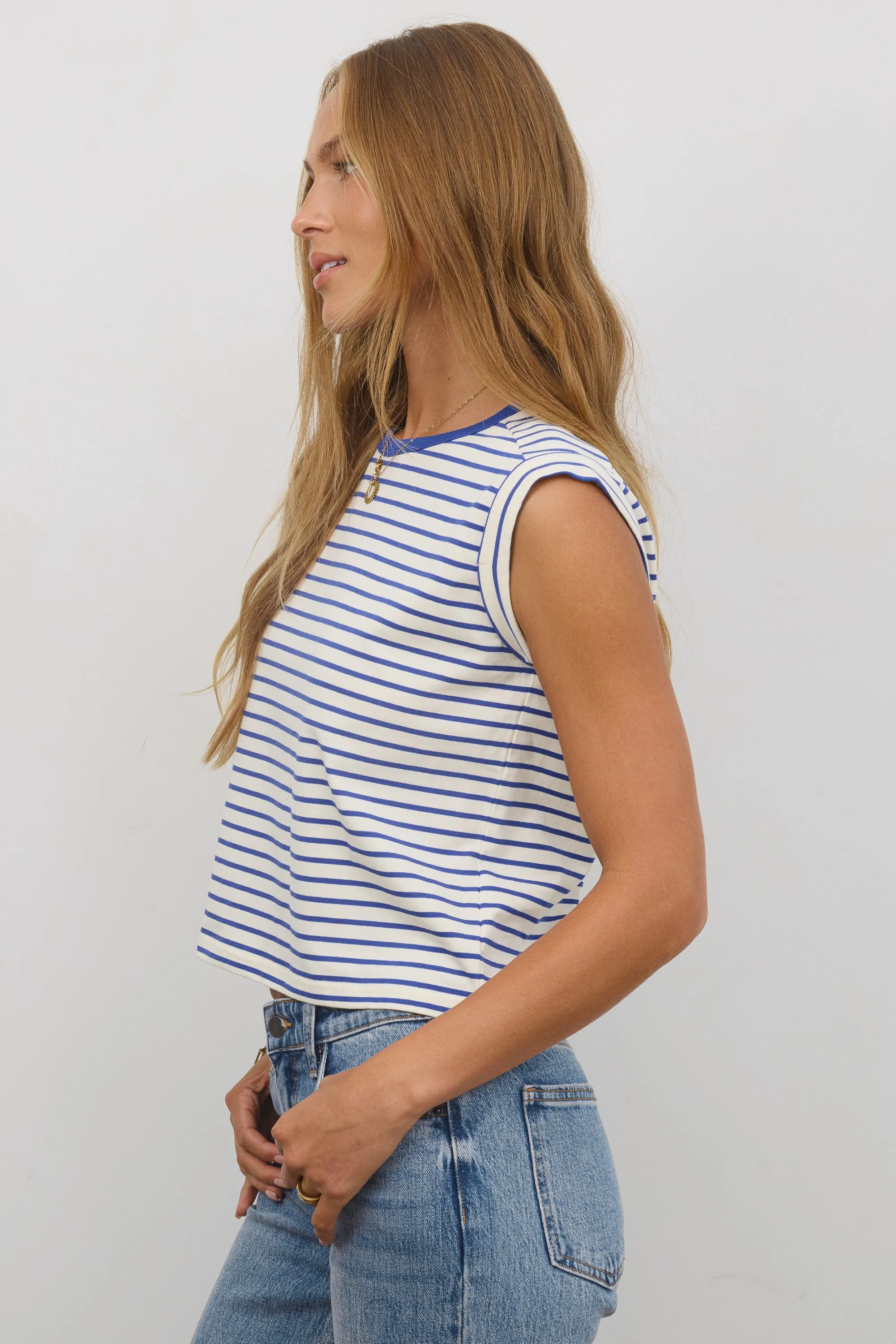Annie Striped T-Shirt in Blue sold by bohme product image thumbnail 2