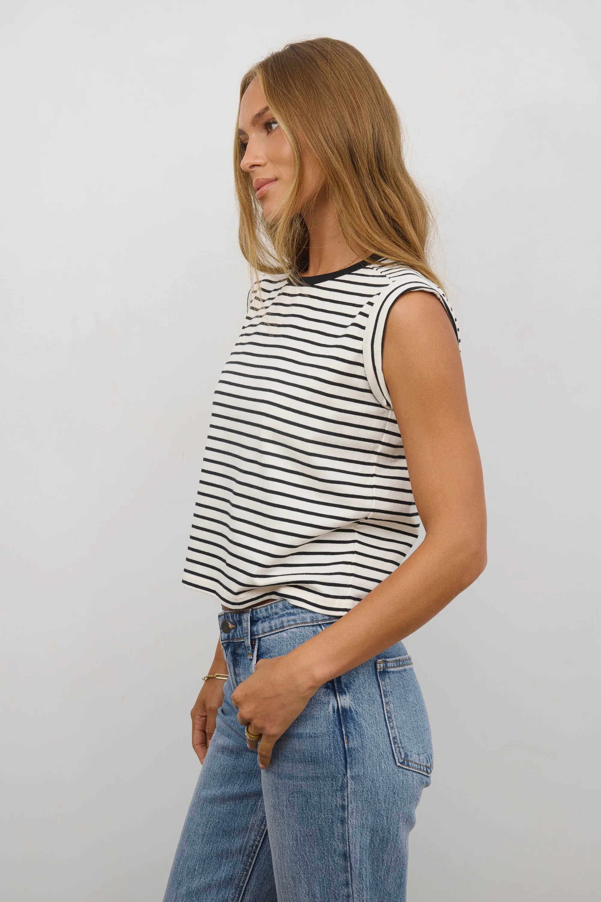 Annie Striped T-Shirt in Black - FINAL SALE sold by bohme product image thumbnail 3