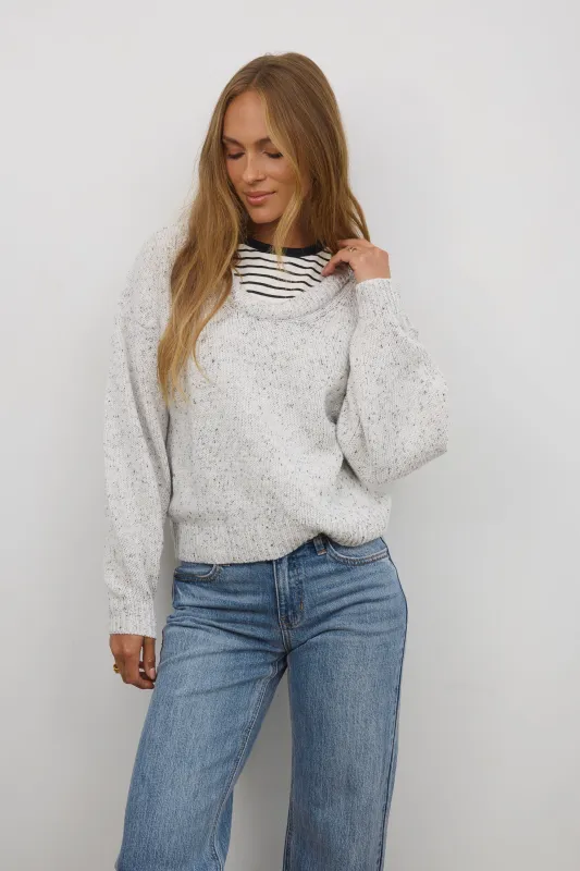 Fern Relaxed Sweater in Ivory sold by bohme