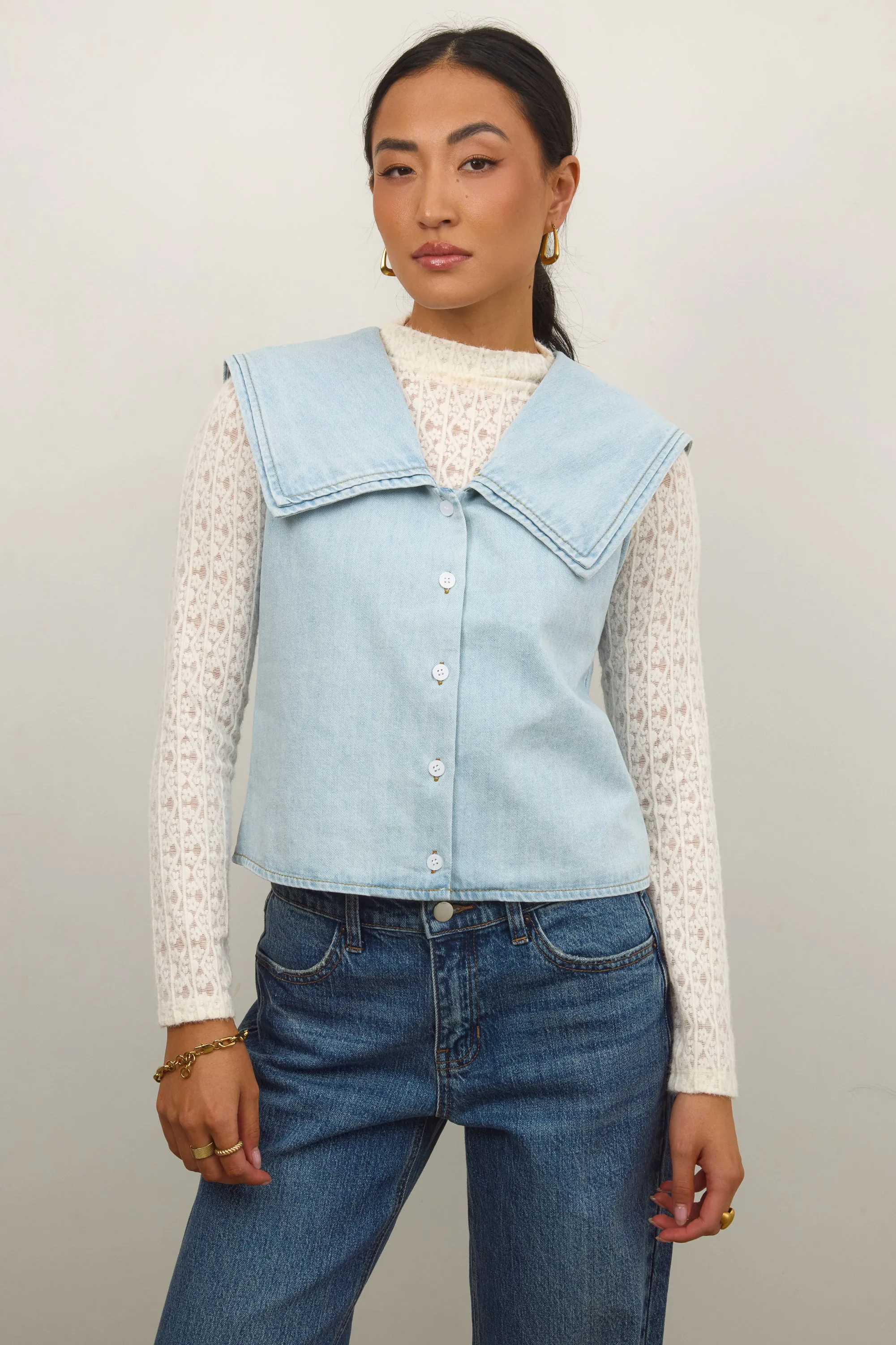 Shayla Denim Blouse sold by bohme product image thumbnail 5