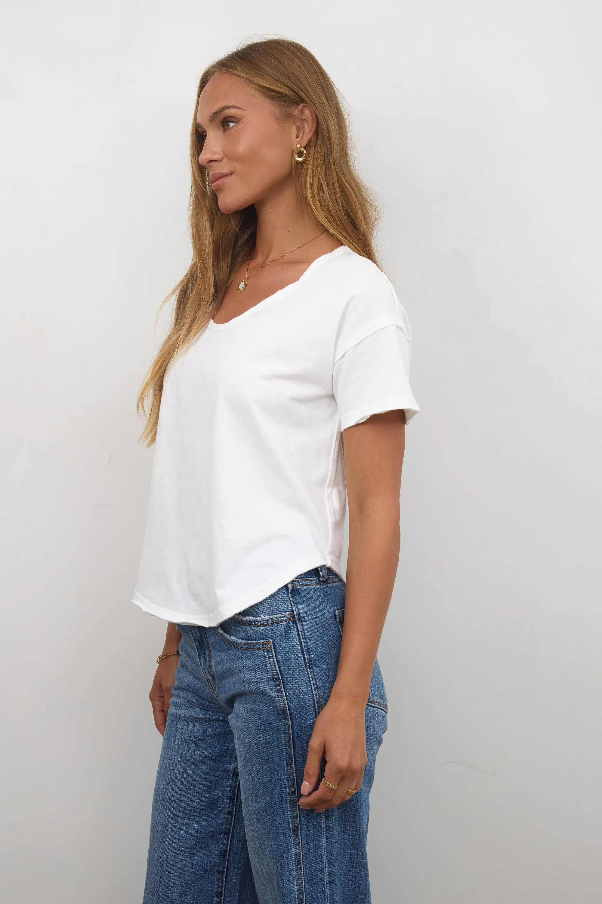 Georgia Knit Top in White sold by bohme product image thumbnail 4