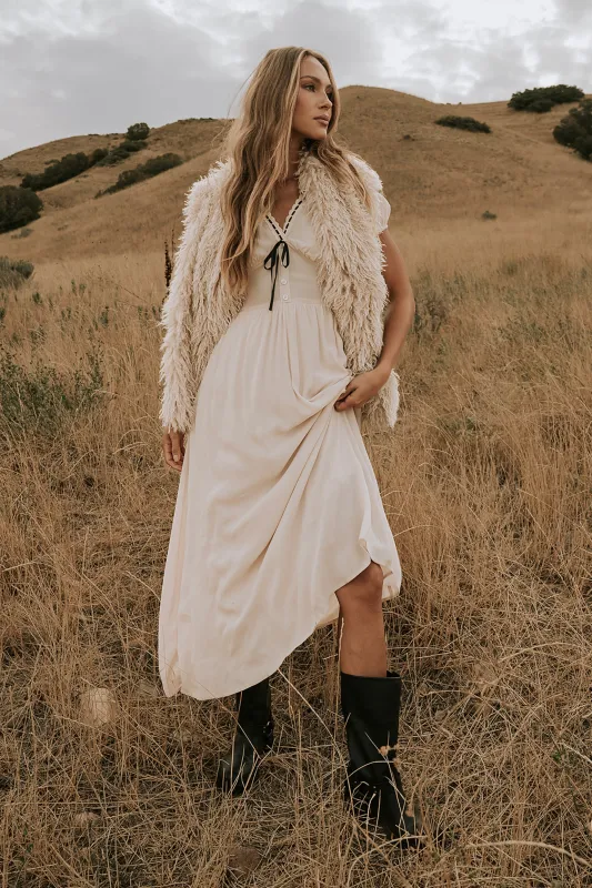 Kaydence Maxi Dress in Cream sold by bohme