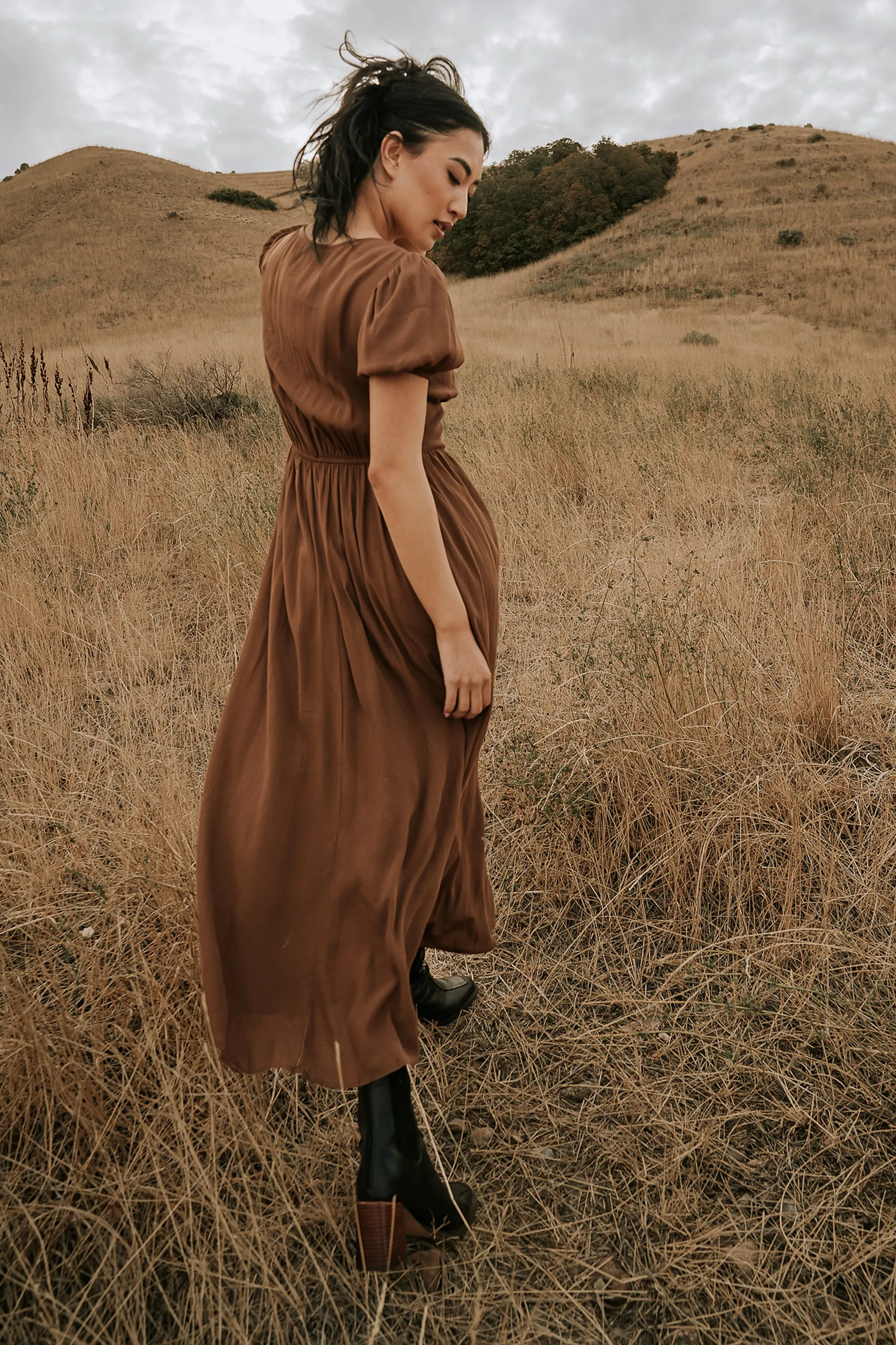 Kaydence Maxi Dress in Brown sold by bohme product image thumbnail 4