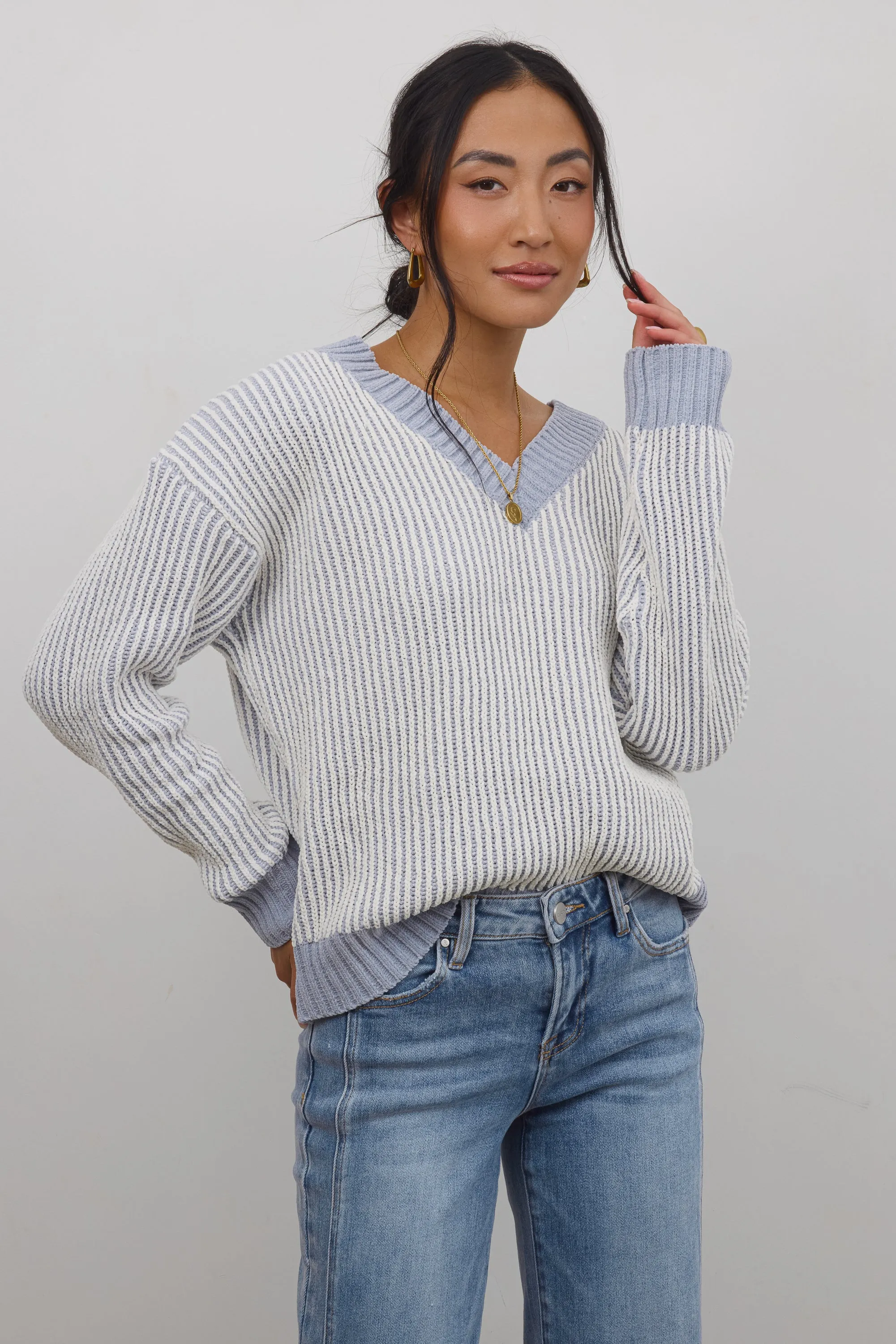 Glinda Knit Sweater in Blue sold by bohme product image thumbnail 4