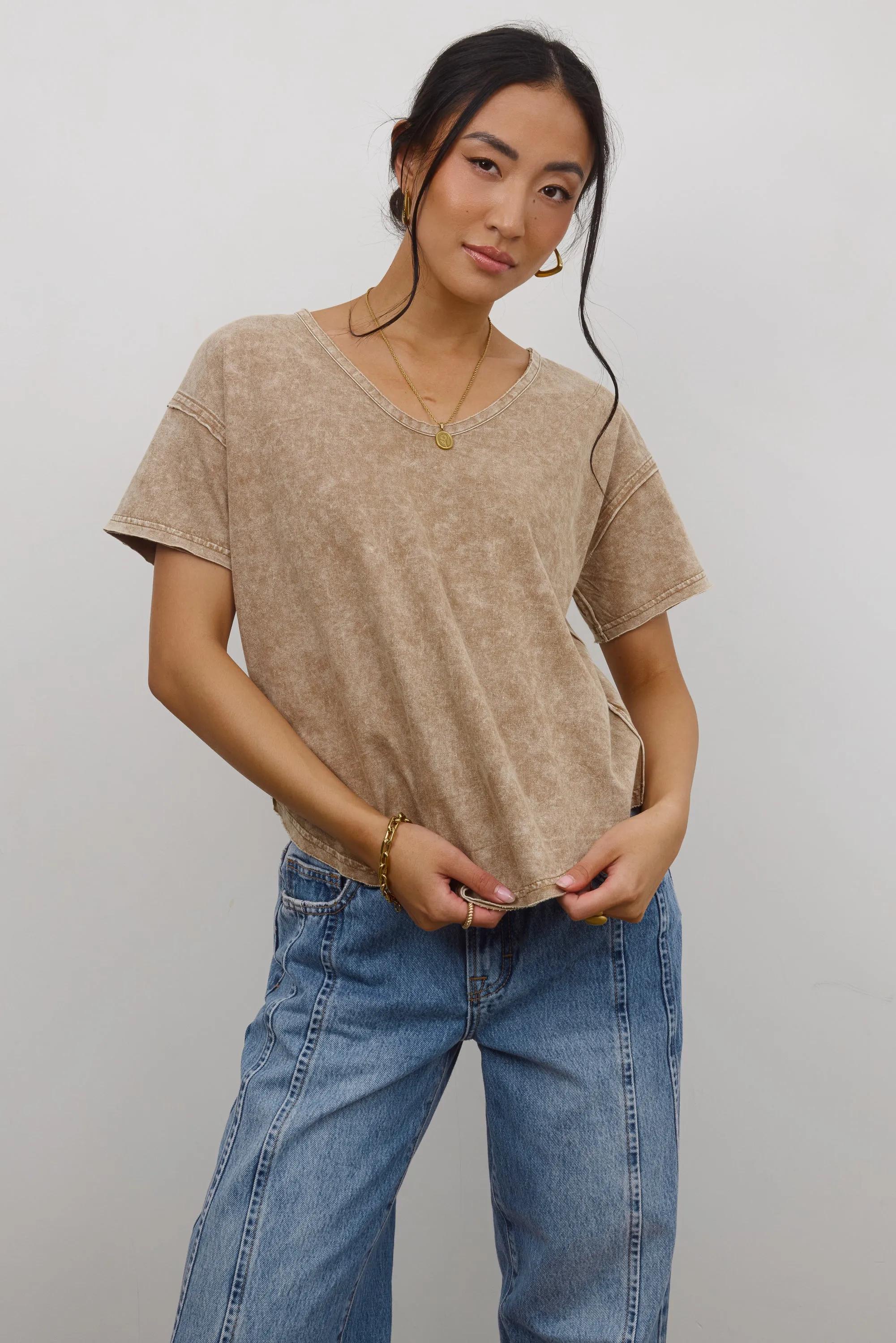 Georgia Knit Top in Brown - FINAL SALE sold by bohme