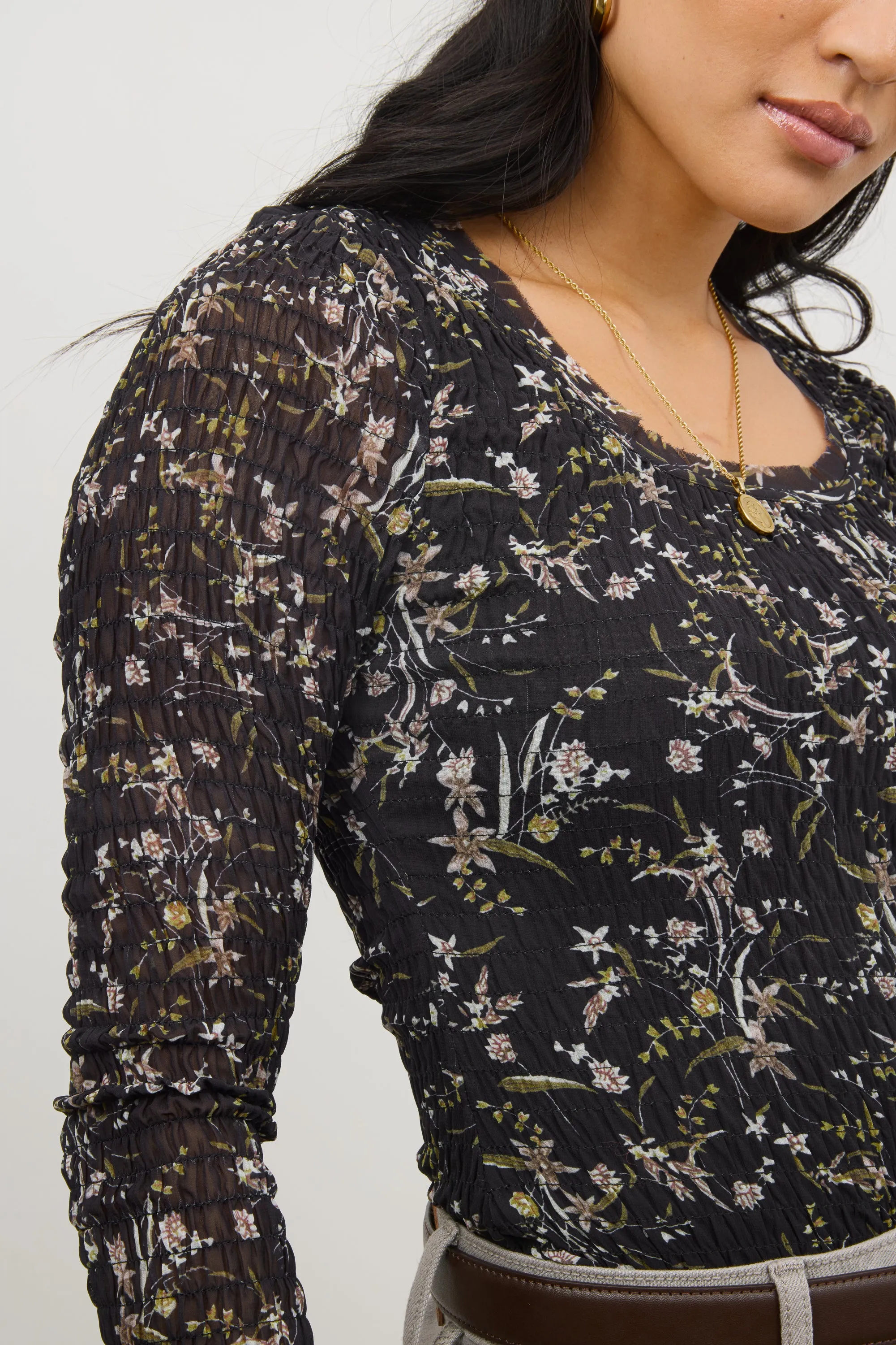 Jessica Smocked Top sold by bohme