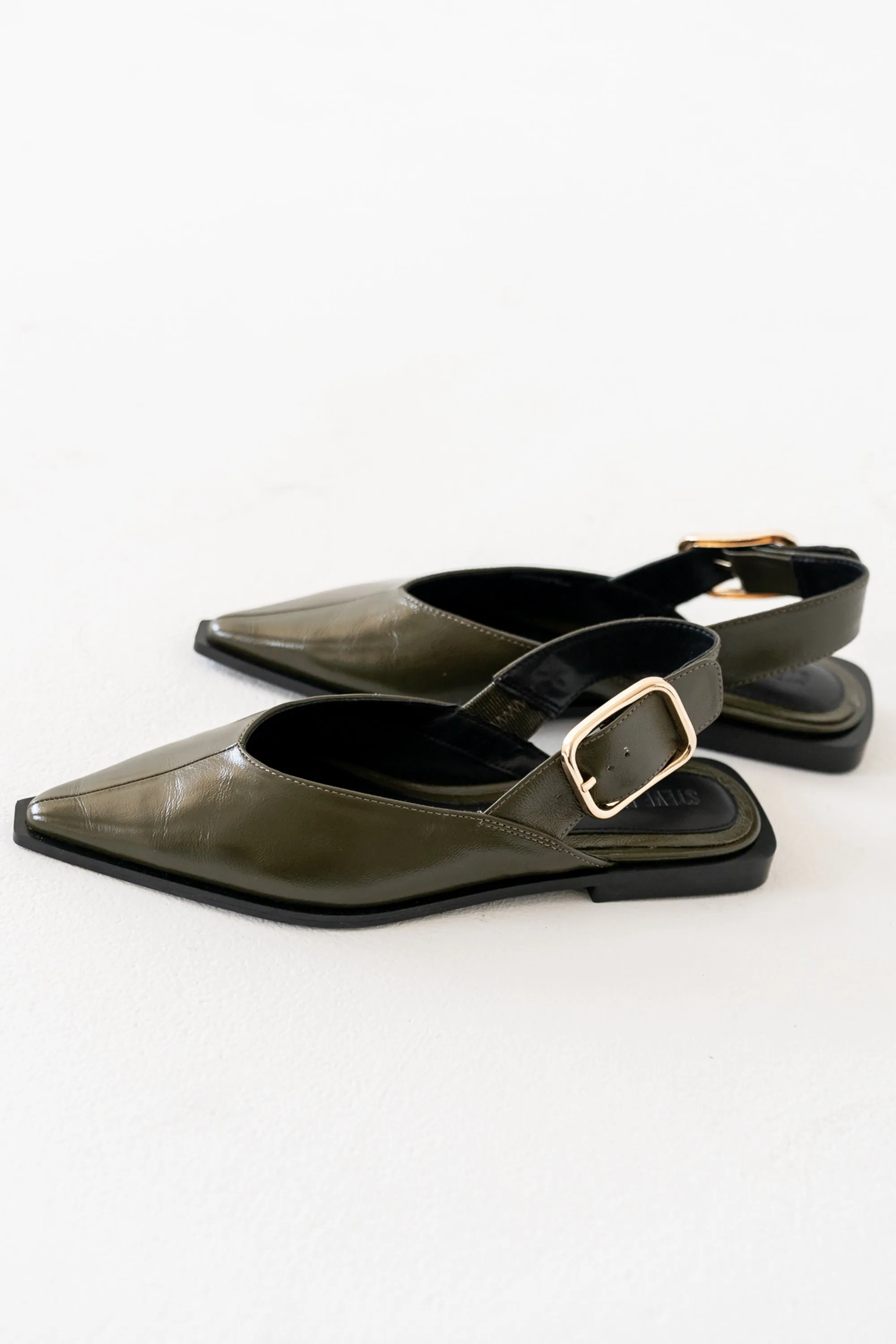 Steve Madden Shay Slingback Flats in Olive sold by bohme product image thumbnail 3