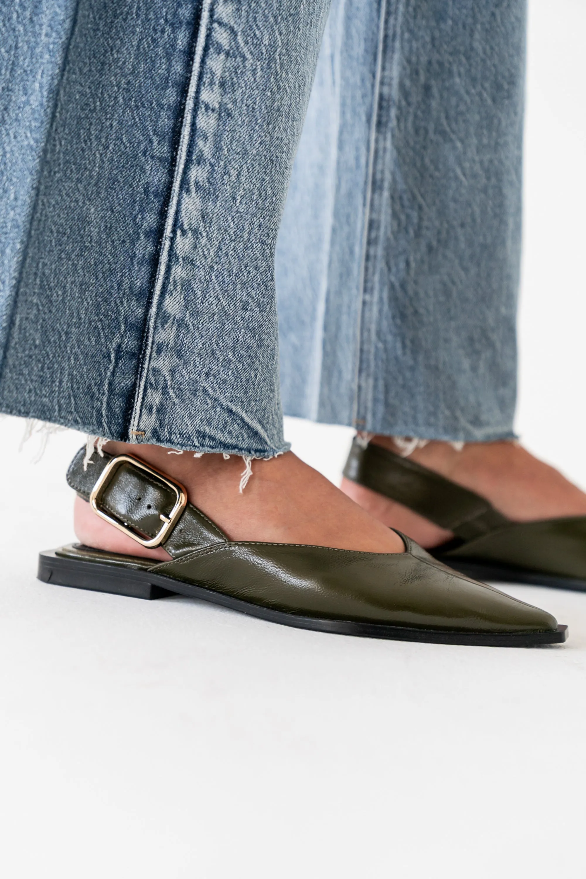 Steve Madden Shay Slingback Flats in Olive sold by bohme product image thumbnail 2