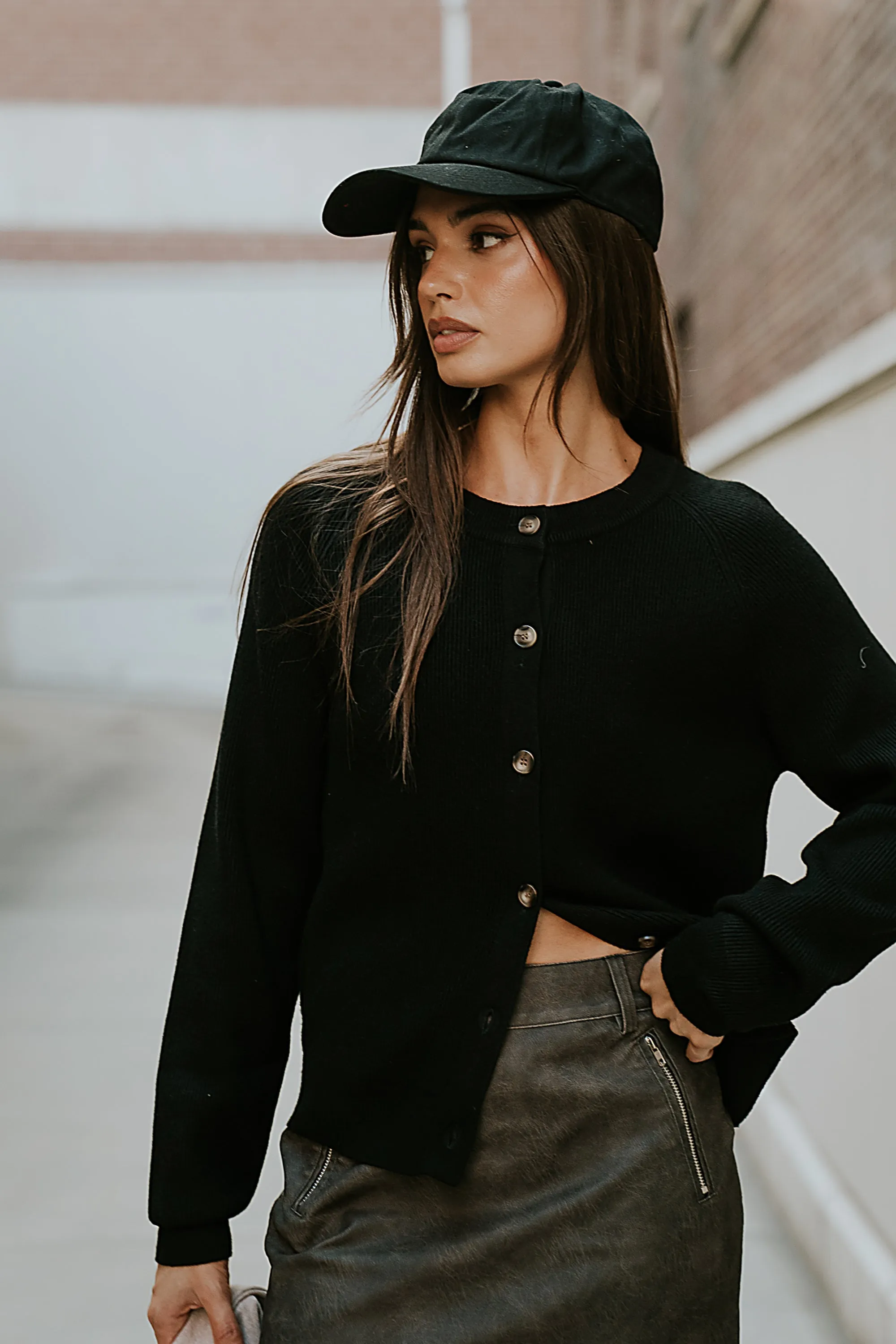 Debbie Ribbed Sweater in Black sold by bohme