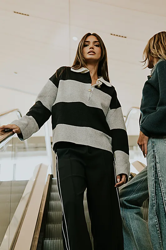 Kenzie Striped Sweater in Navy sold by bohme