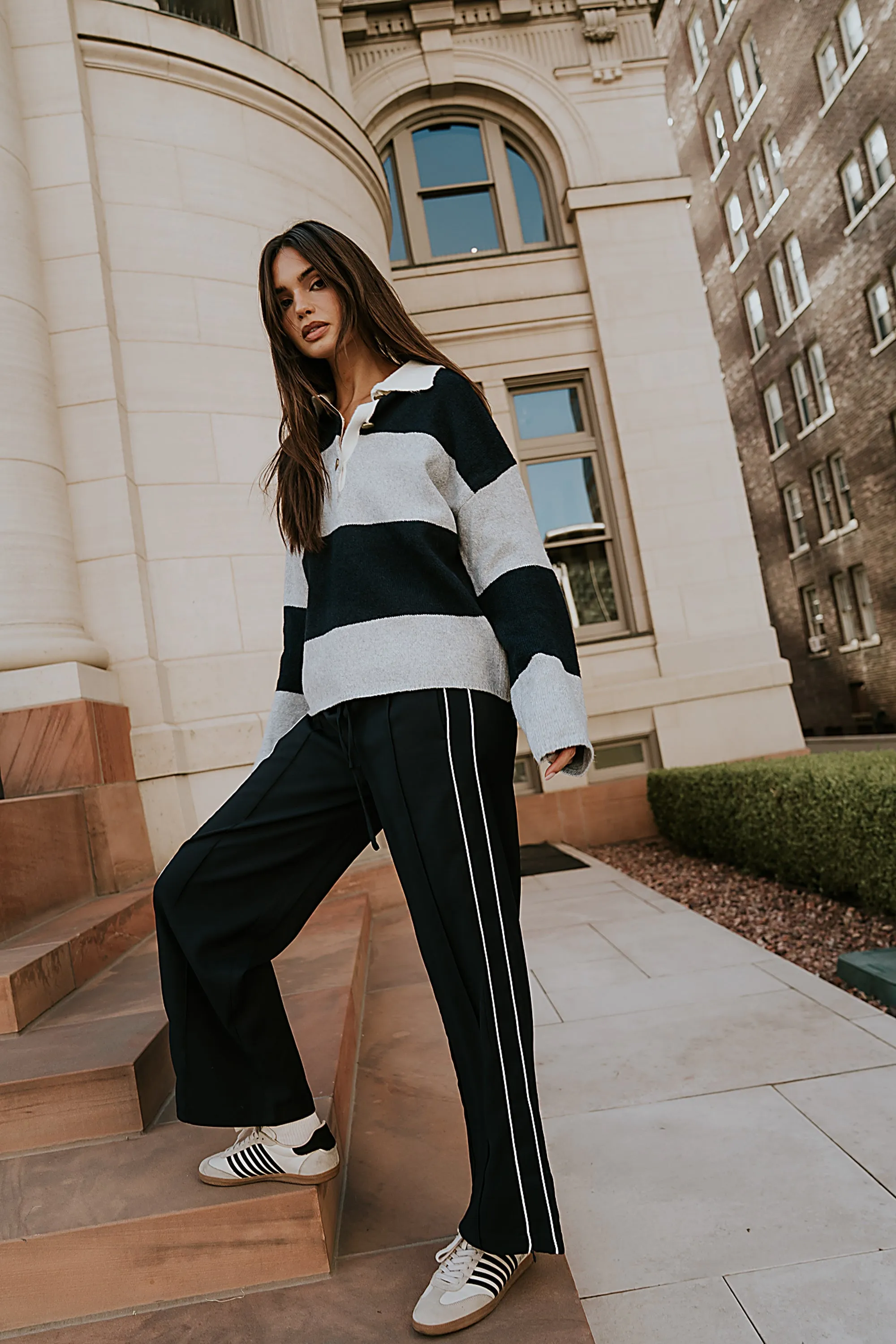 Kenzie Striped Sweater in Navy sold by bohme product image thumbnail 3