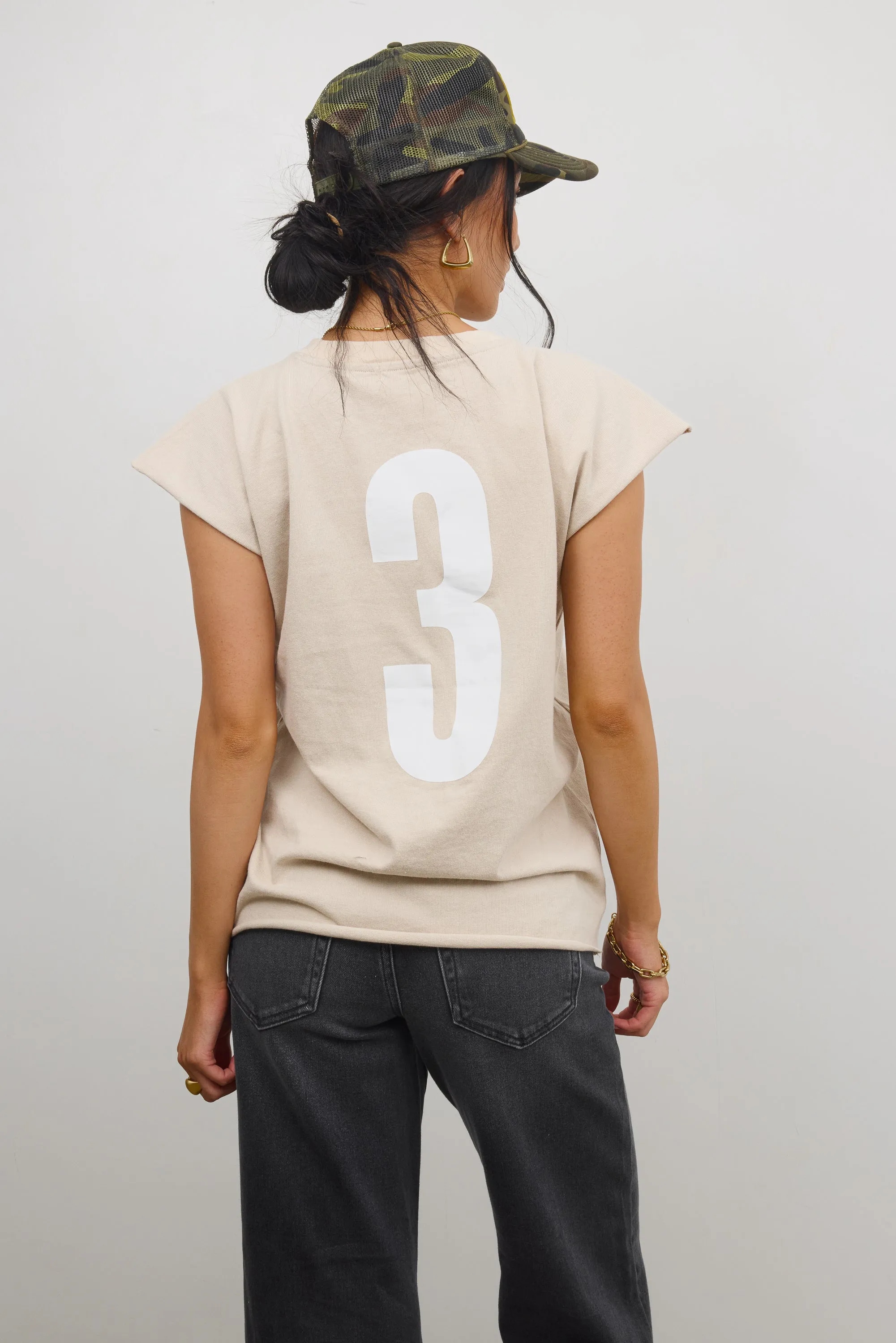 Vinnie Muscle Tee in Beige sold by bohme product image thumbnail 3