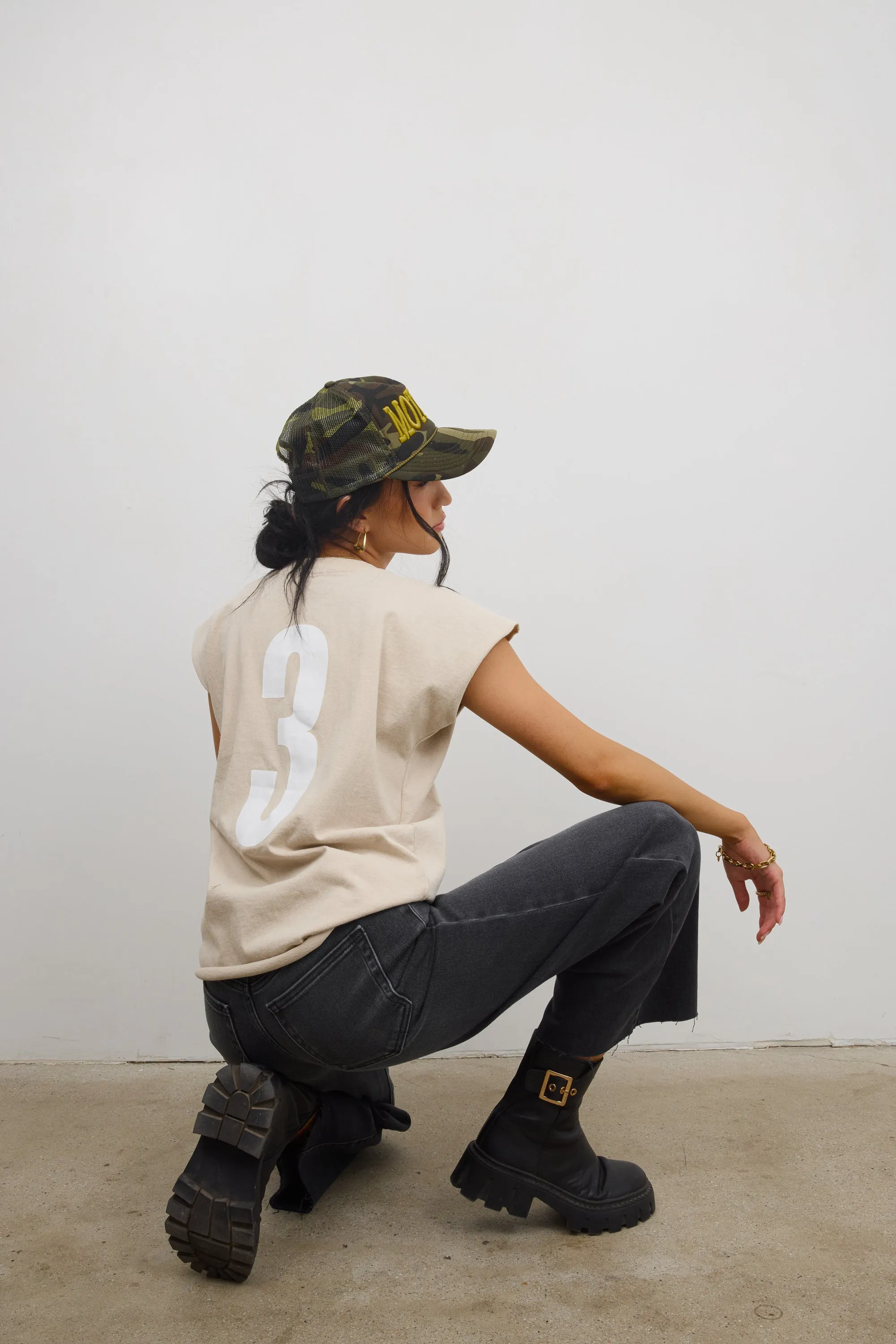 Vinnie Muscle Tee in Beige sold by bohme product image thumbnail 2