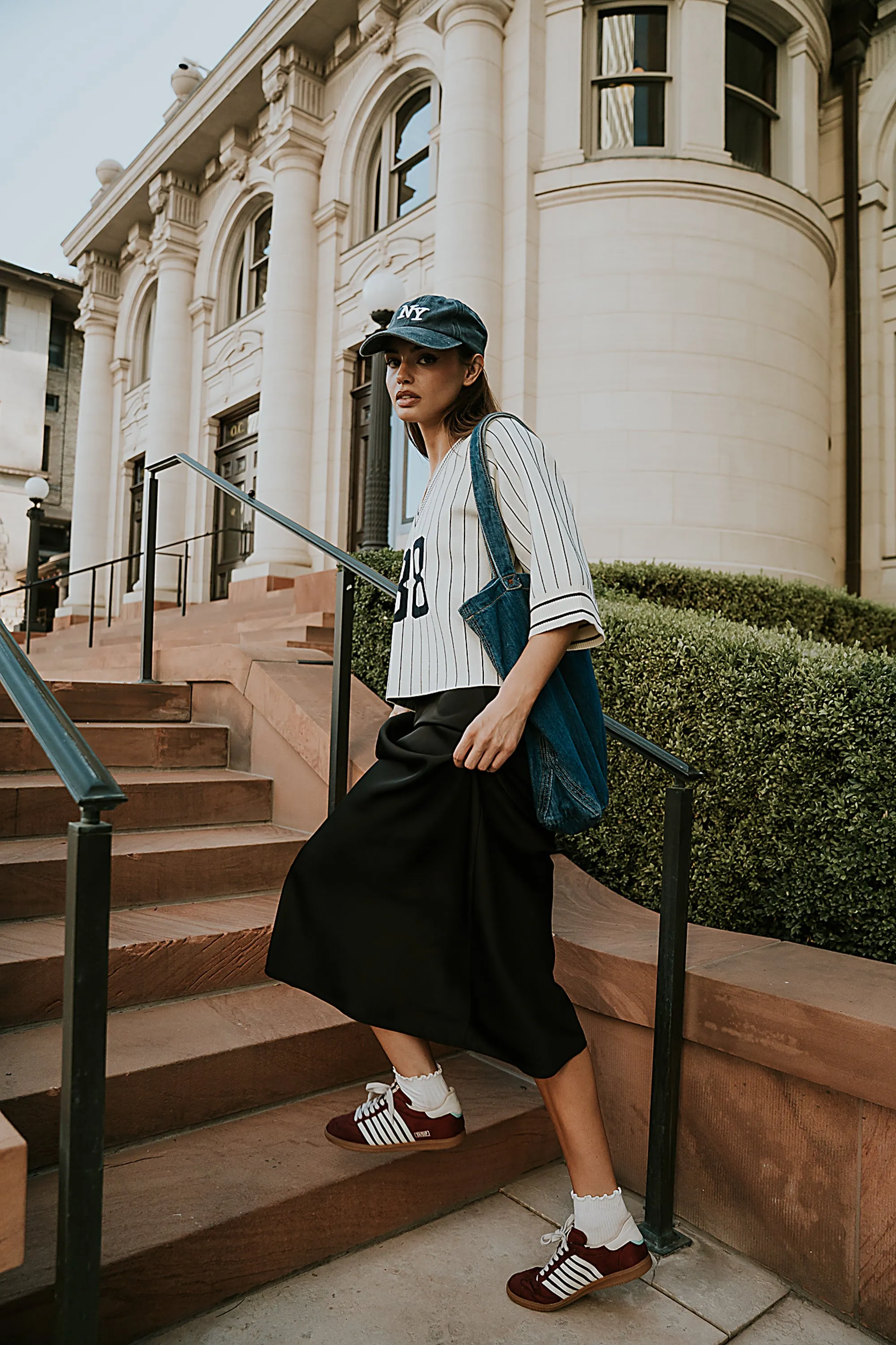 Robbin Satin Maxi Skirt in Black sold by bohme product image thumbnail 2