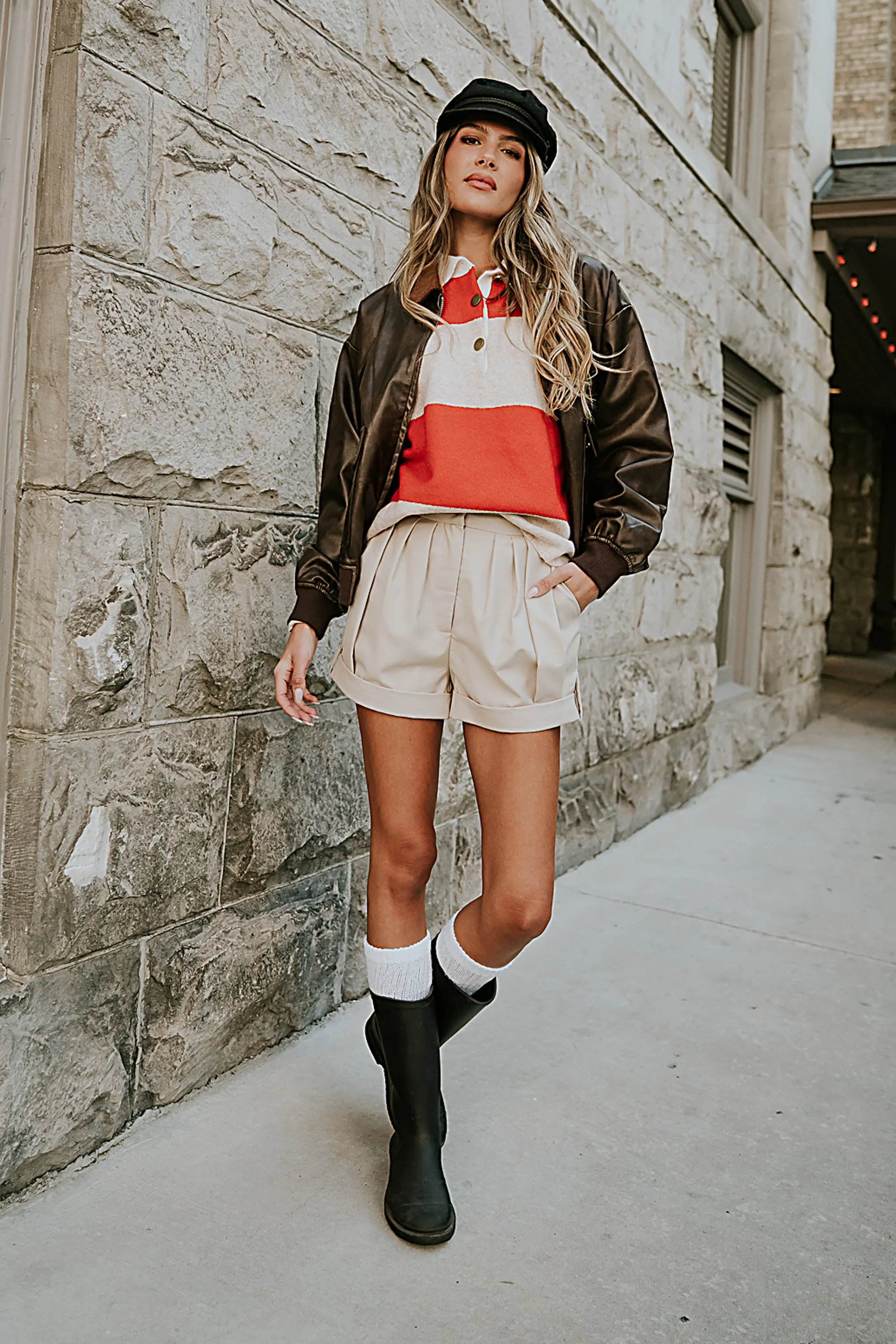 Kenzie Striped Sweater in Red - FINAL SALE sold by bohme product image thumbnail 4