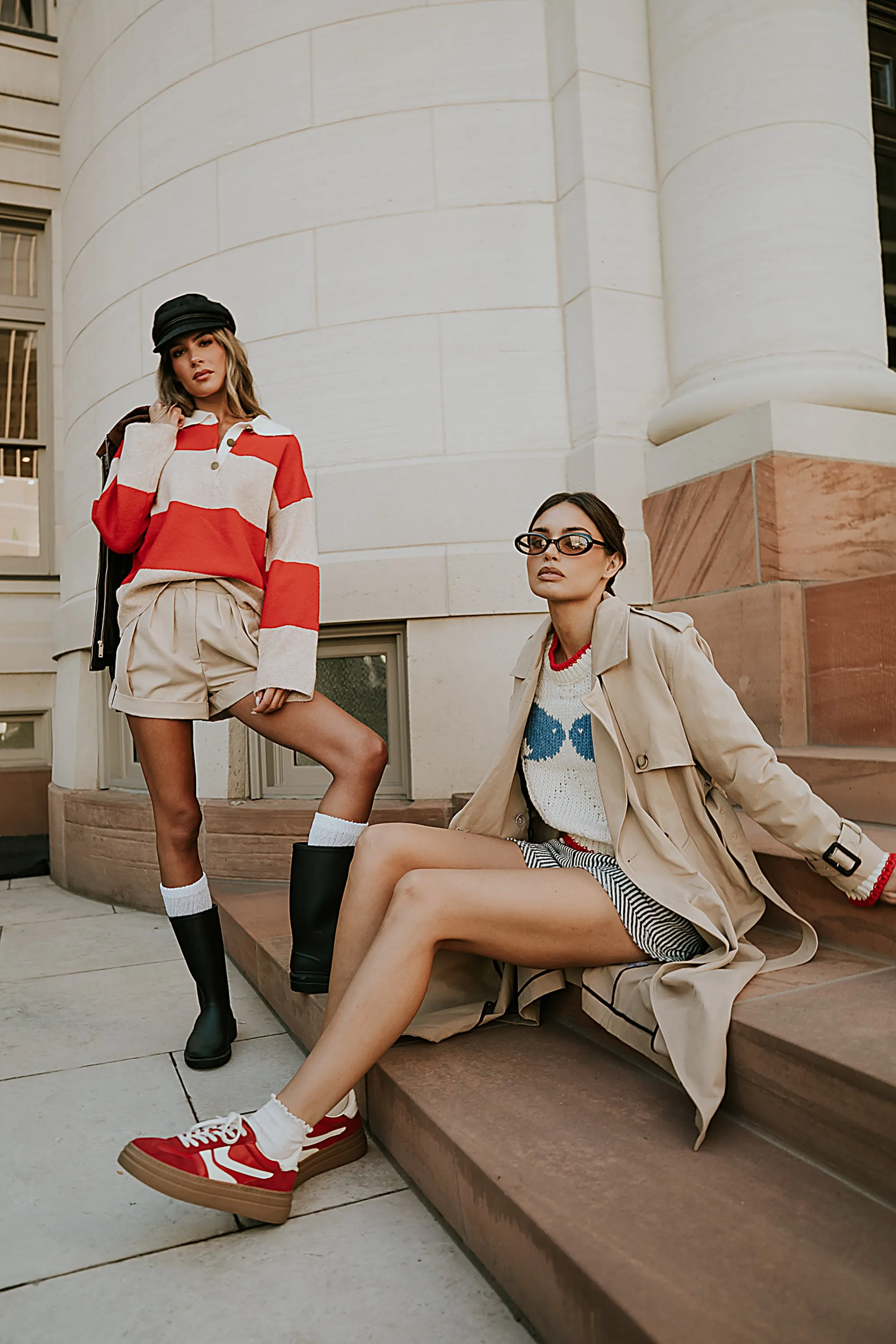 Kenzie Striped Sweater in Red - FINAL SALE sold by bohme product image thumbnail 2