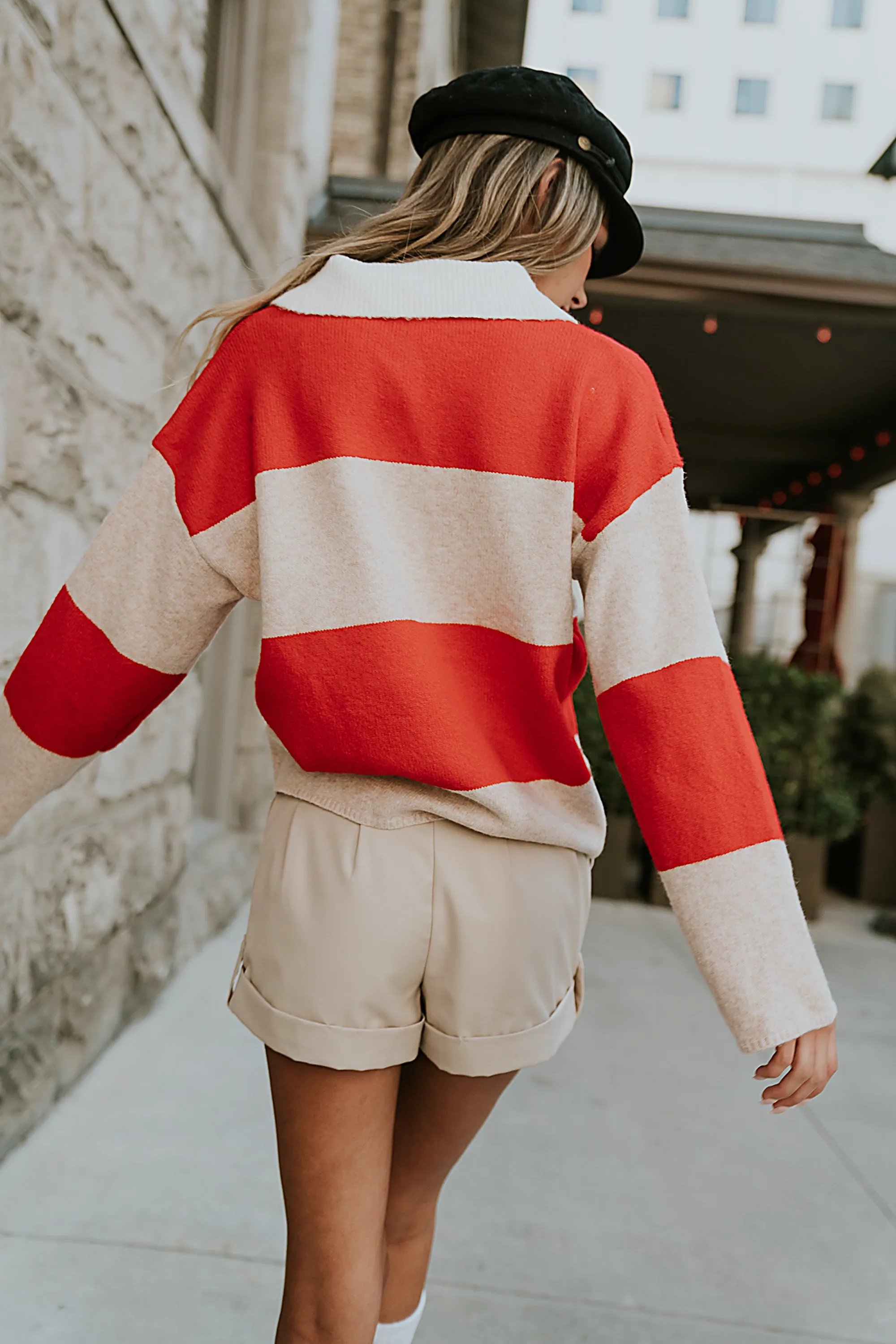 Kenzie Striped Sweater in Red - FINAL SALE sold by bohme product image thumbnail 5