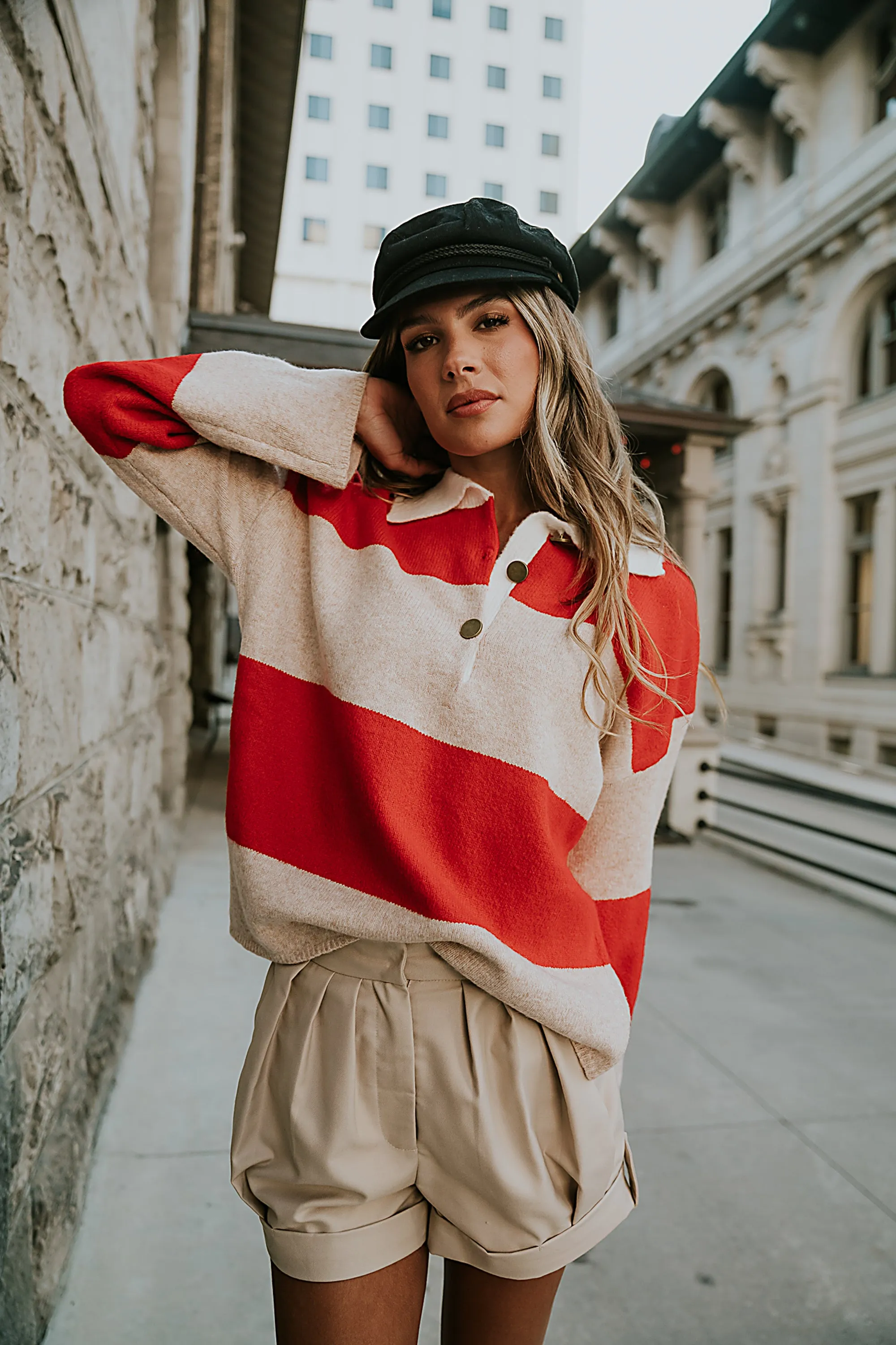 Kenzie Striped Sweater in Red - FINAL SALE sold by bohme