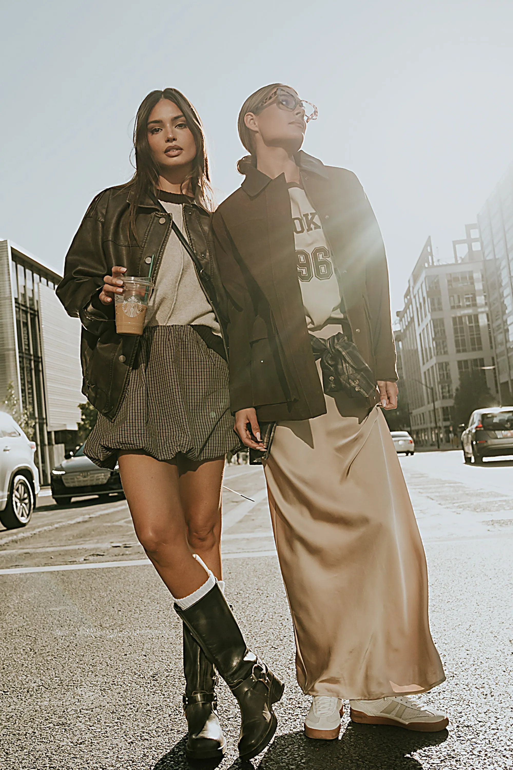 Robbin Satin Maxi Skirt in Tan sold by bohme product image thumbnail 3