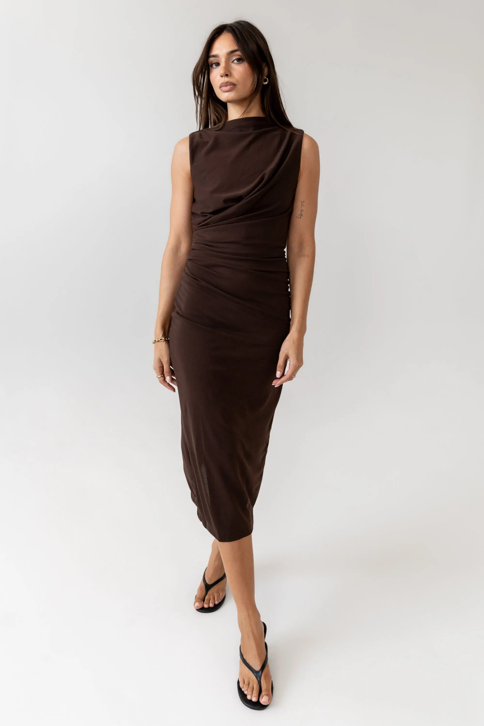 Aisla Ruched Maxi Dress sold by bohme product image thumbnail 3