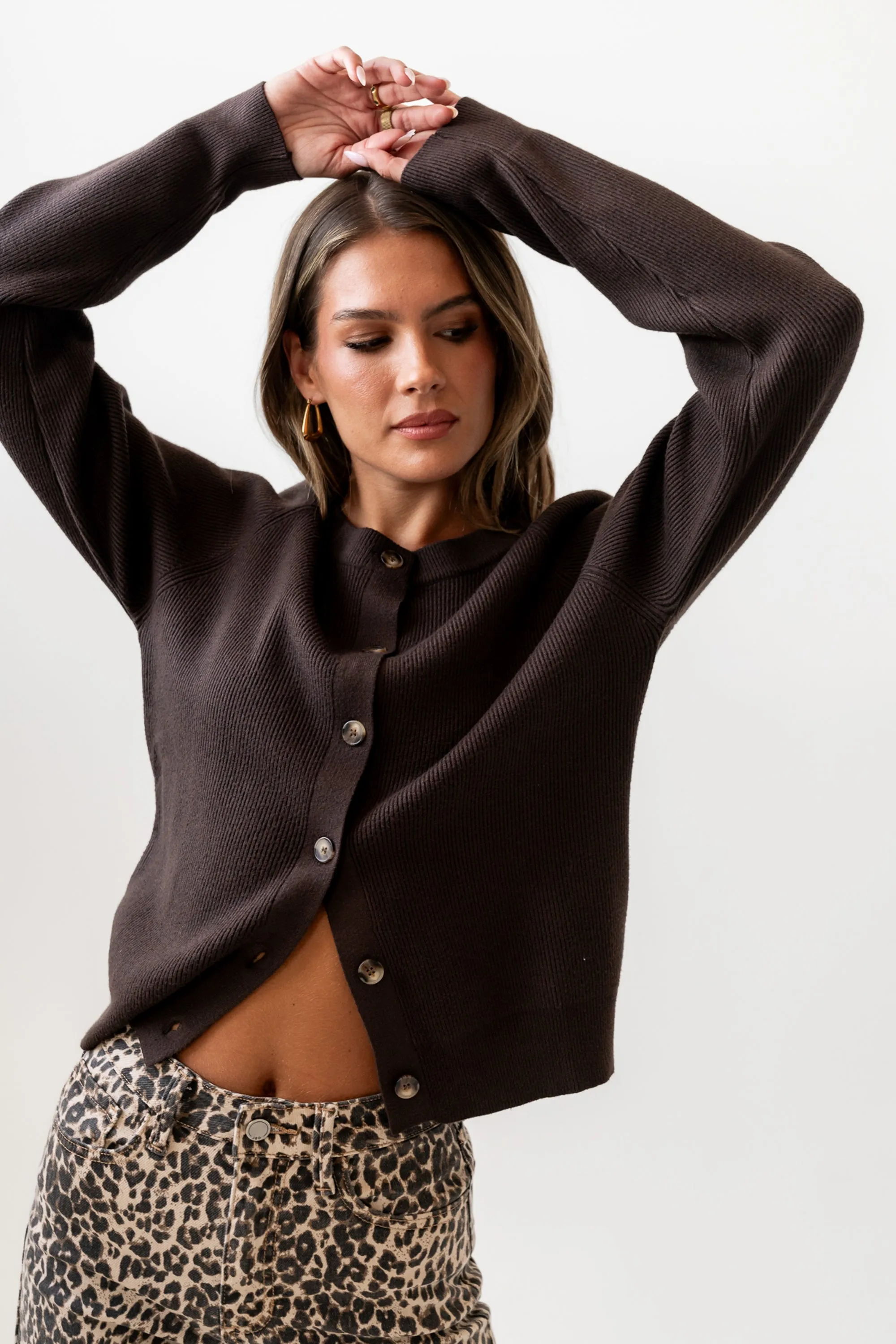 Debbie Ribbed Sweater in Brown sold by bohme product image thumbnail 4