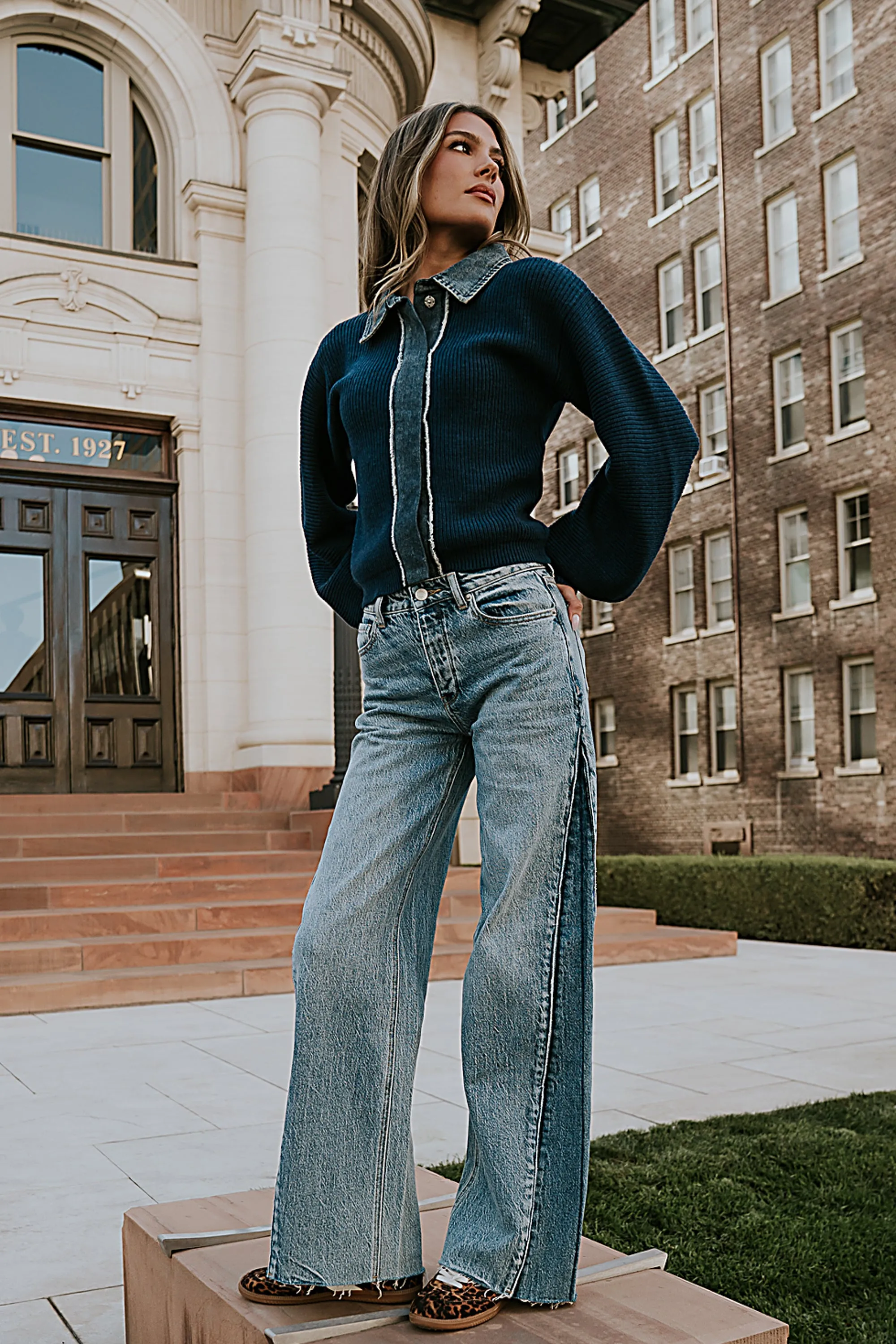 Joselyn Contrast Top - FINAL SALE sold by bohme product image thumbnail 2