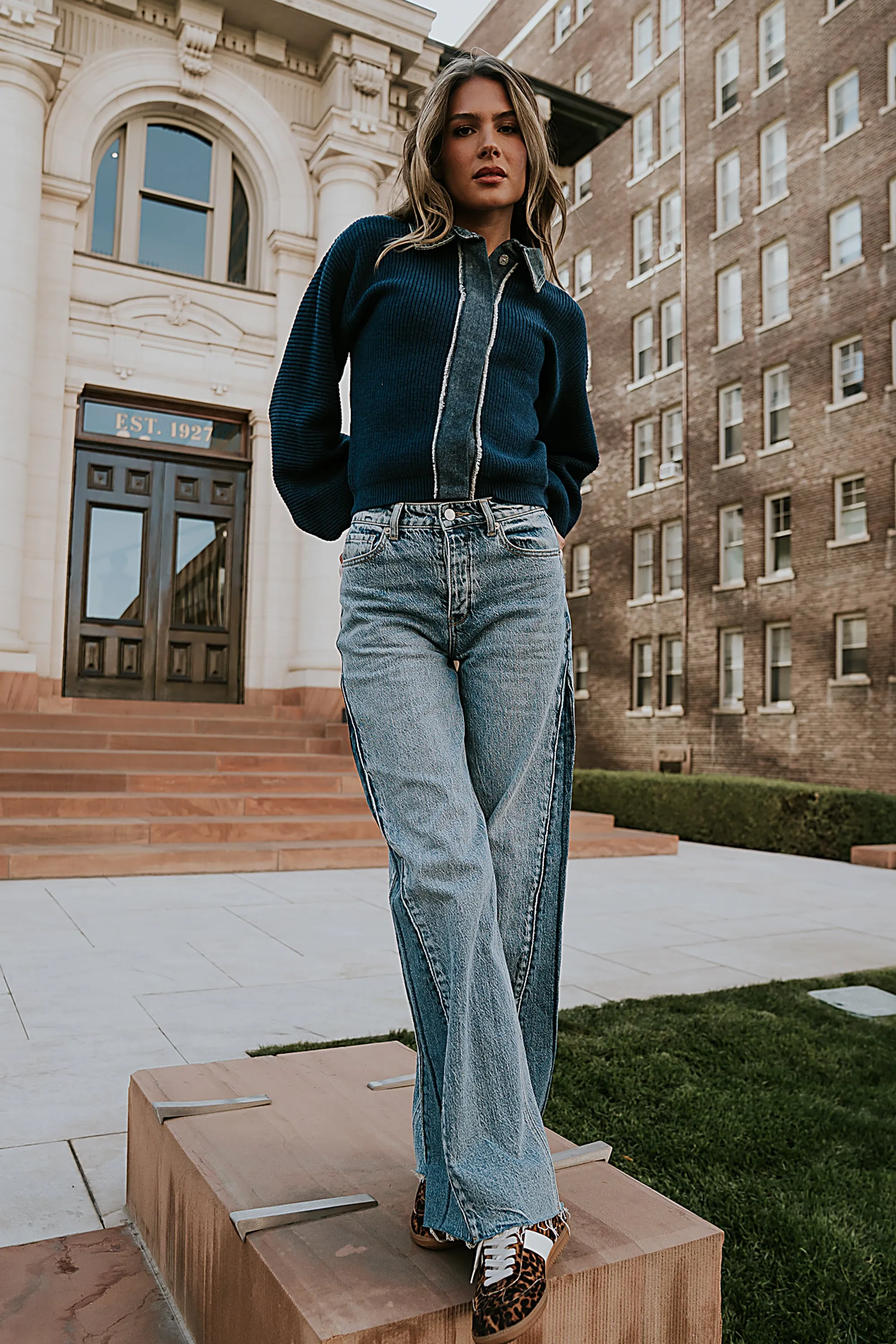 Joselyn Contrast Top - FINAL SALE sold by bohme product image thumbnail 5