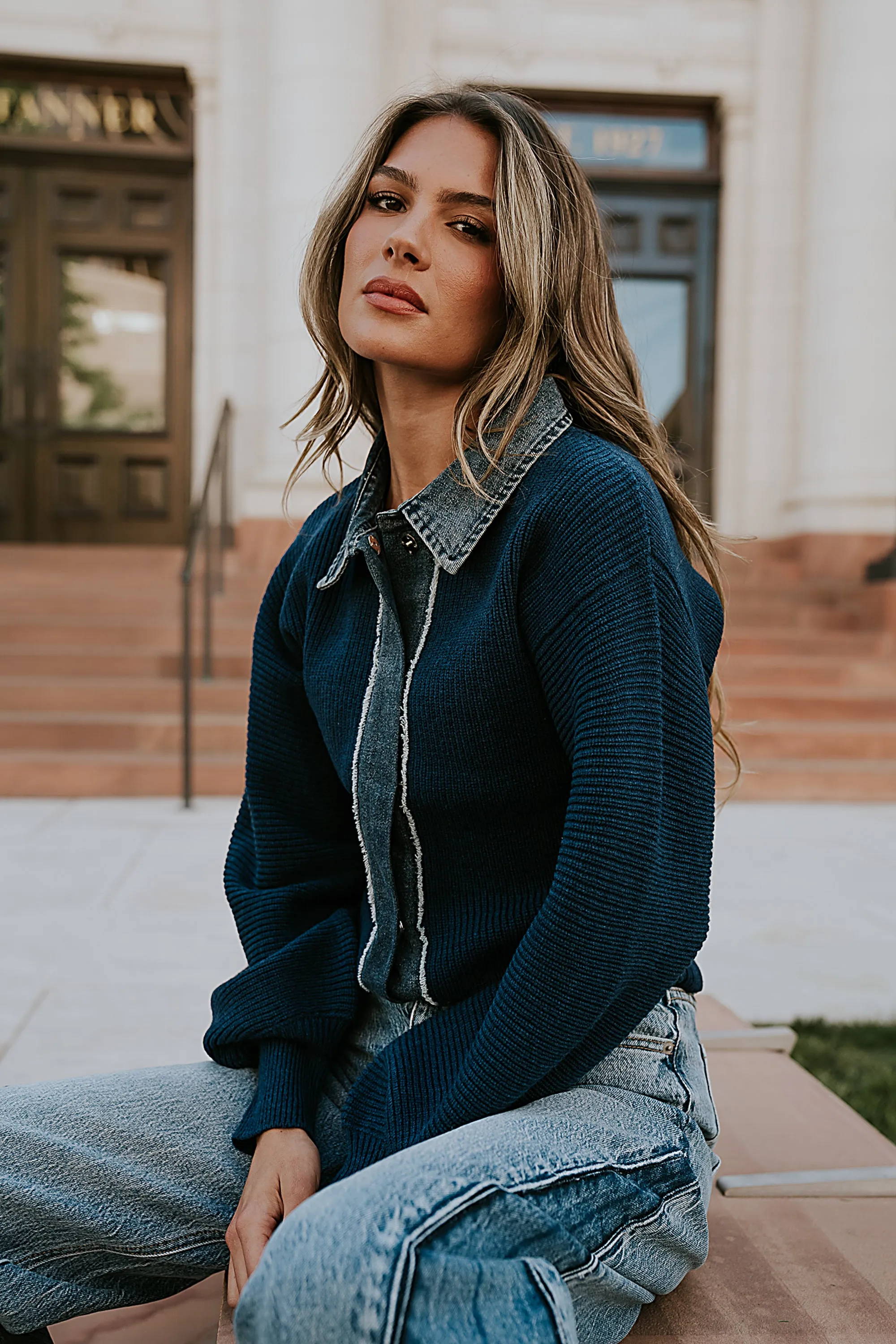 Joselyn Contrast Top - FINAL SALE sold by bohme product image thumbnail 3