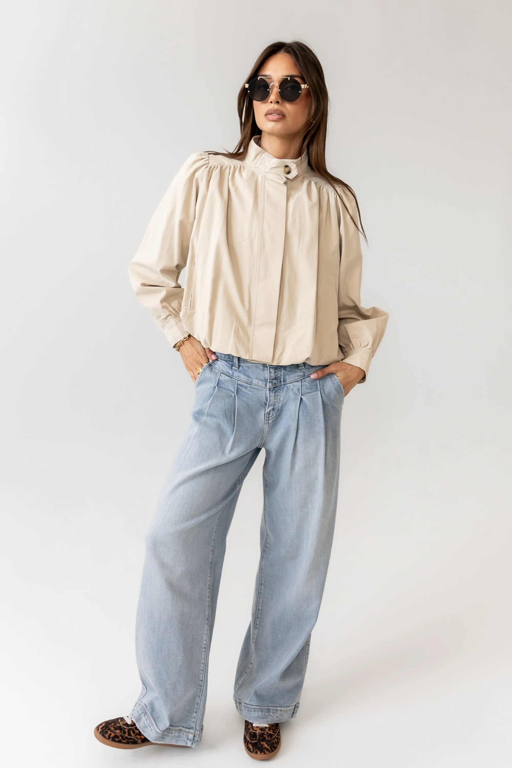 Londyn Bubble Jacket in Tan sold by bohme product image thumbnail 3