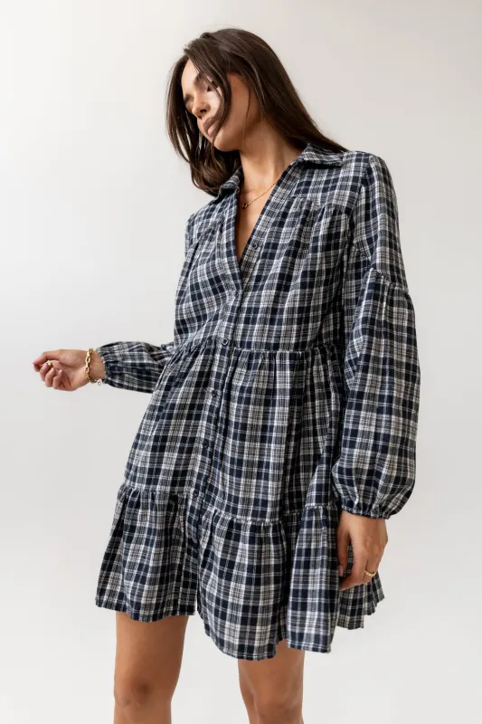 Autumn Plaid Mini Dress sold by bohme