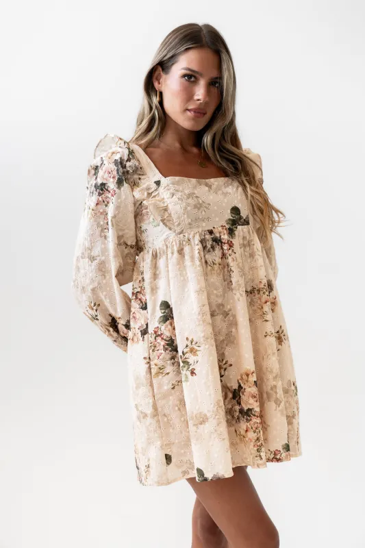 Kathy Floral Mini Dress sold by bohme