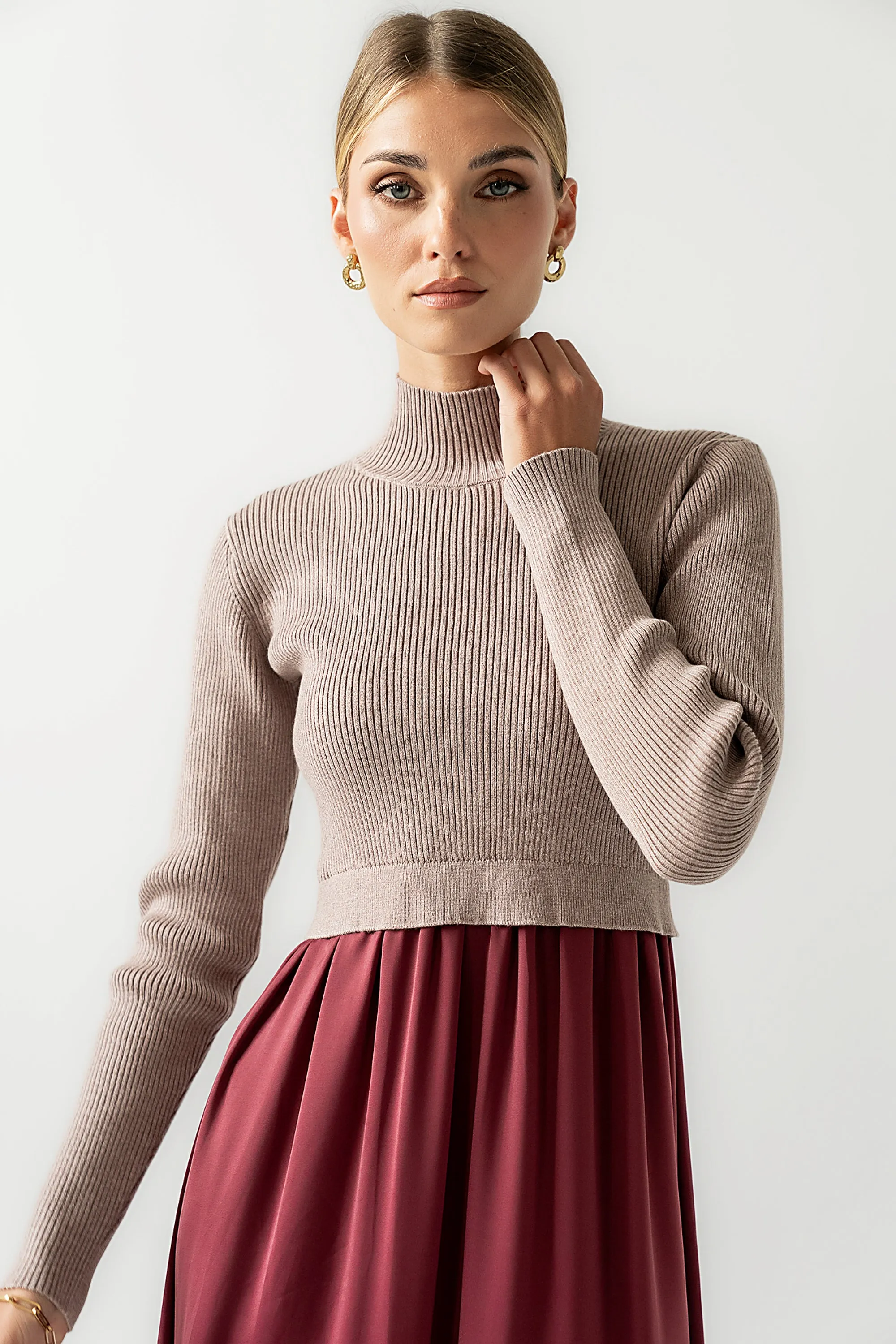 Zeda Midi Dress in Wine sold by bohme product image thumbnail 3