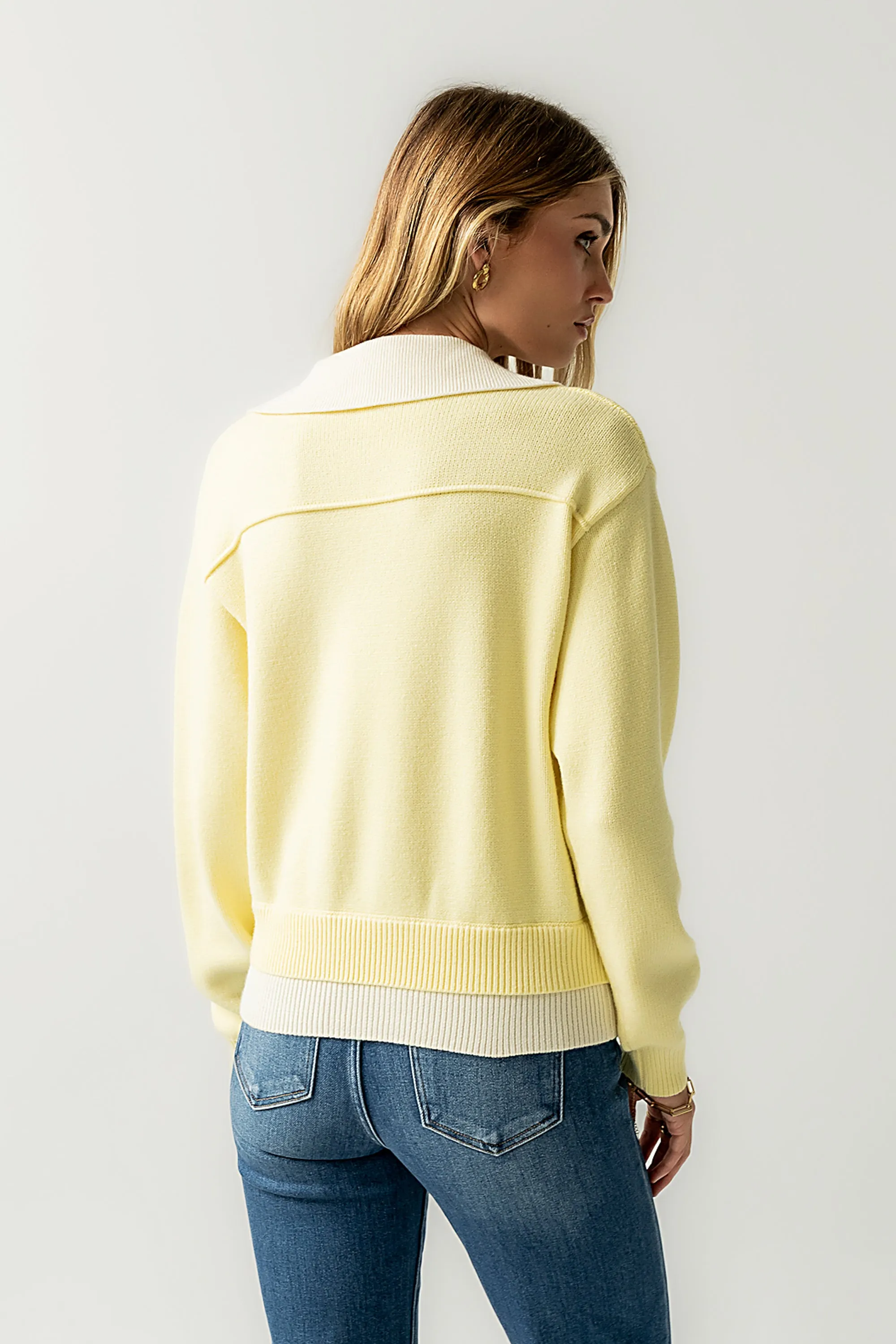 Pattie Collared Sweater in Yellow - FINAL SALE sold by bohme product image thumbnail 5