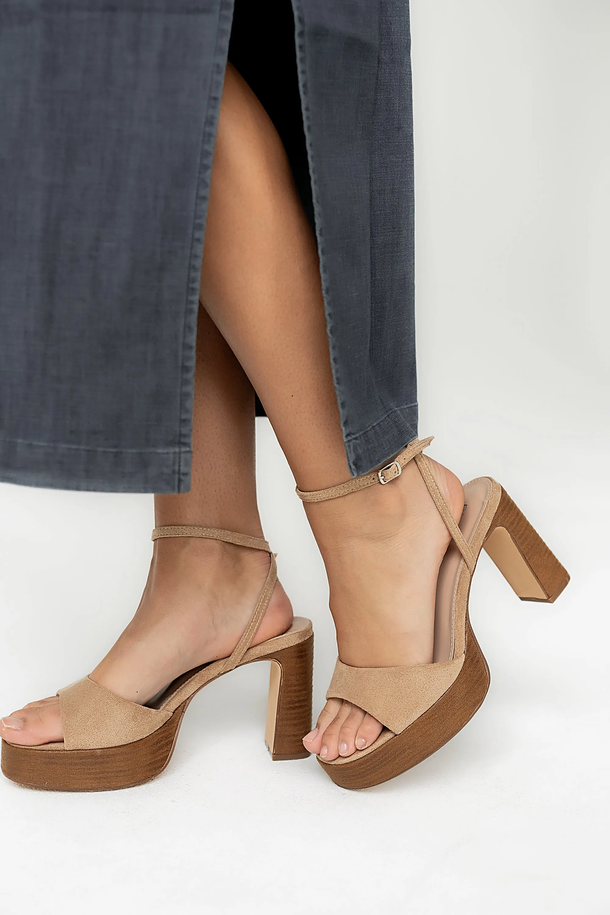 Jackie Platform Heel in Sand sold by bohme product image thumbnail 3