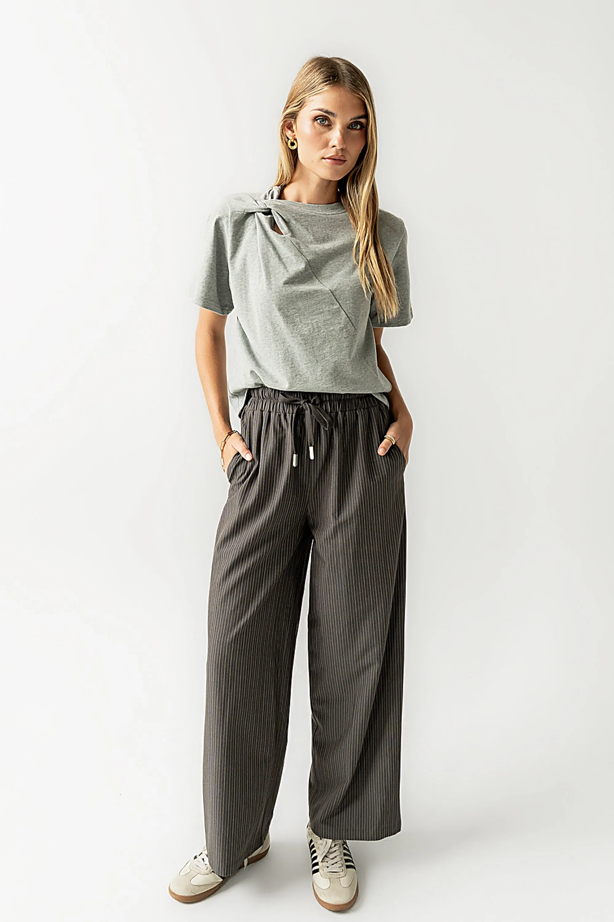 Posie Knot Tee in Heather Grey sold by bohme product image thumbnail 2