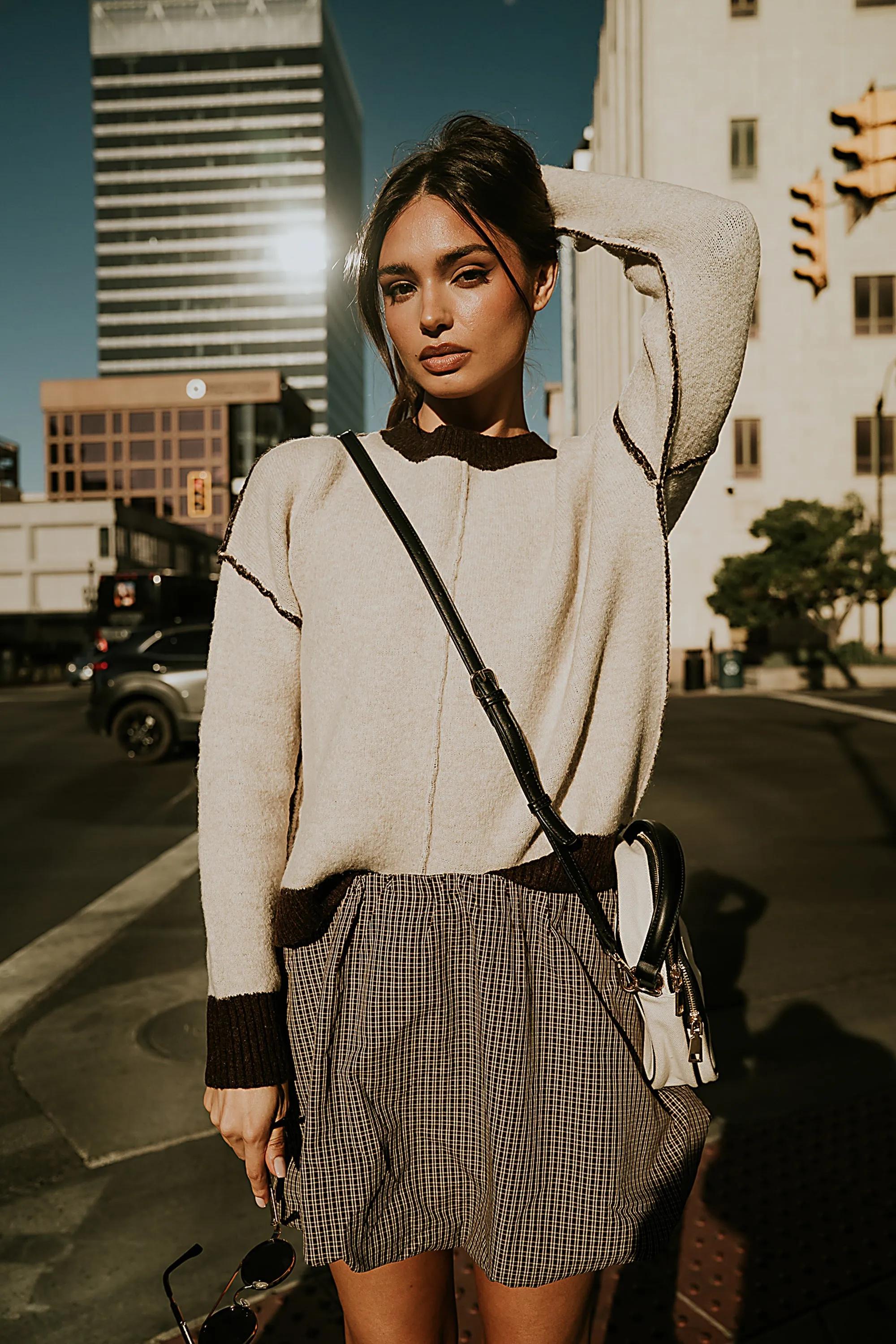 Junie Contrast Sweater sold by bohme