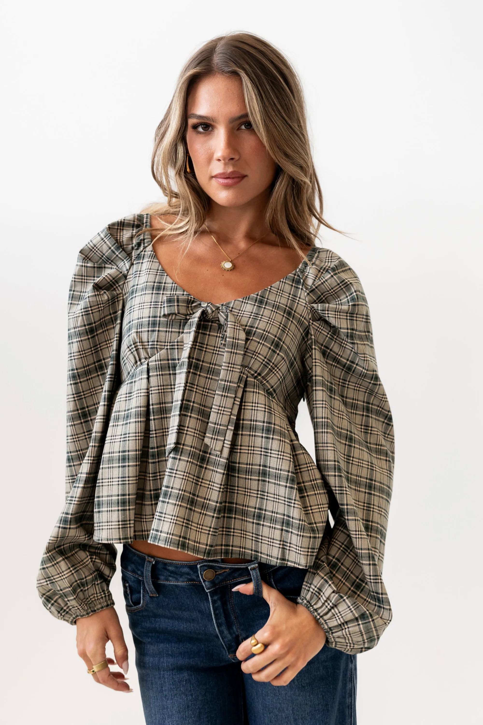 Smith Plaid Blouse sold by bohme
