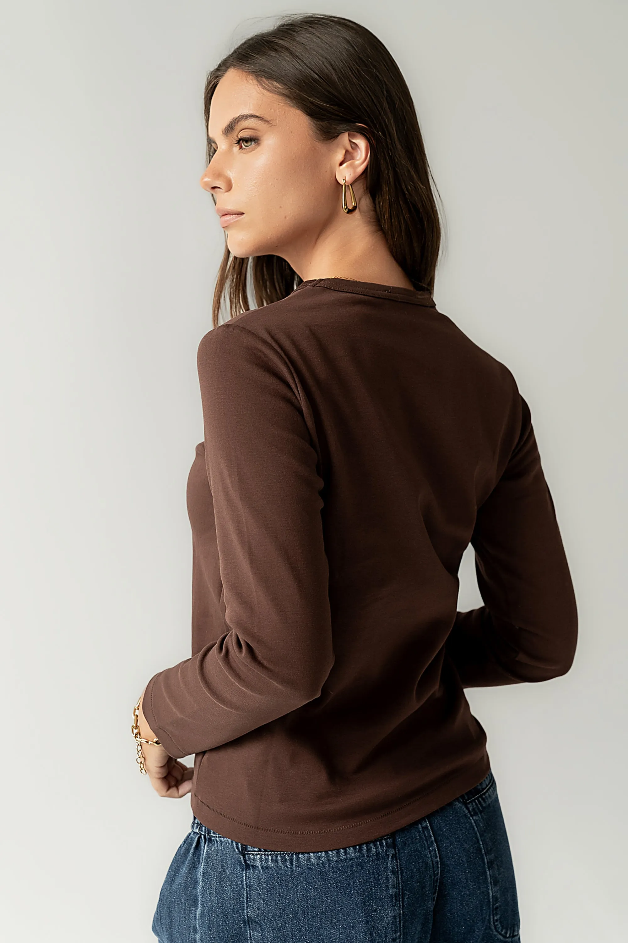 Makayla Shirt in Brown - FINAL SALE sold by bohme product image thumbnail 3