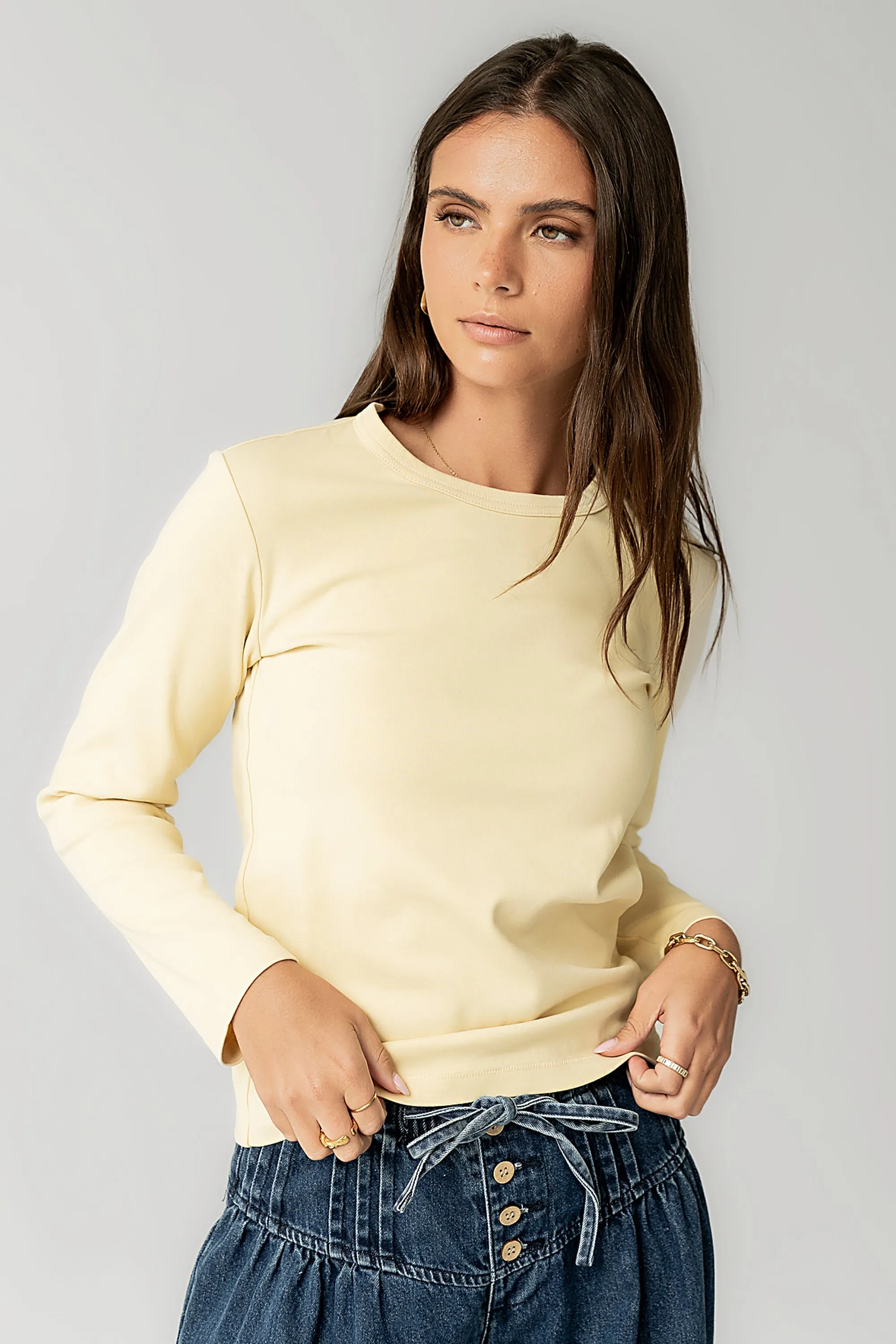 Makayla Shirt in Yellow sold by bohme