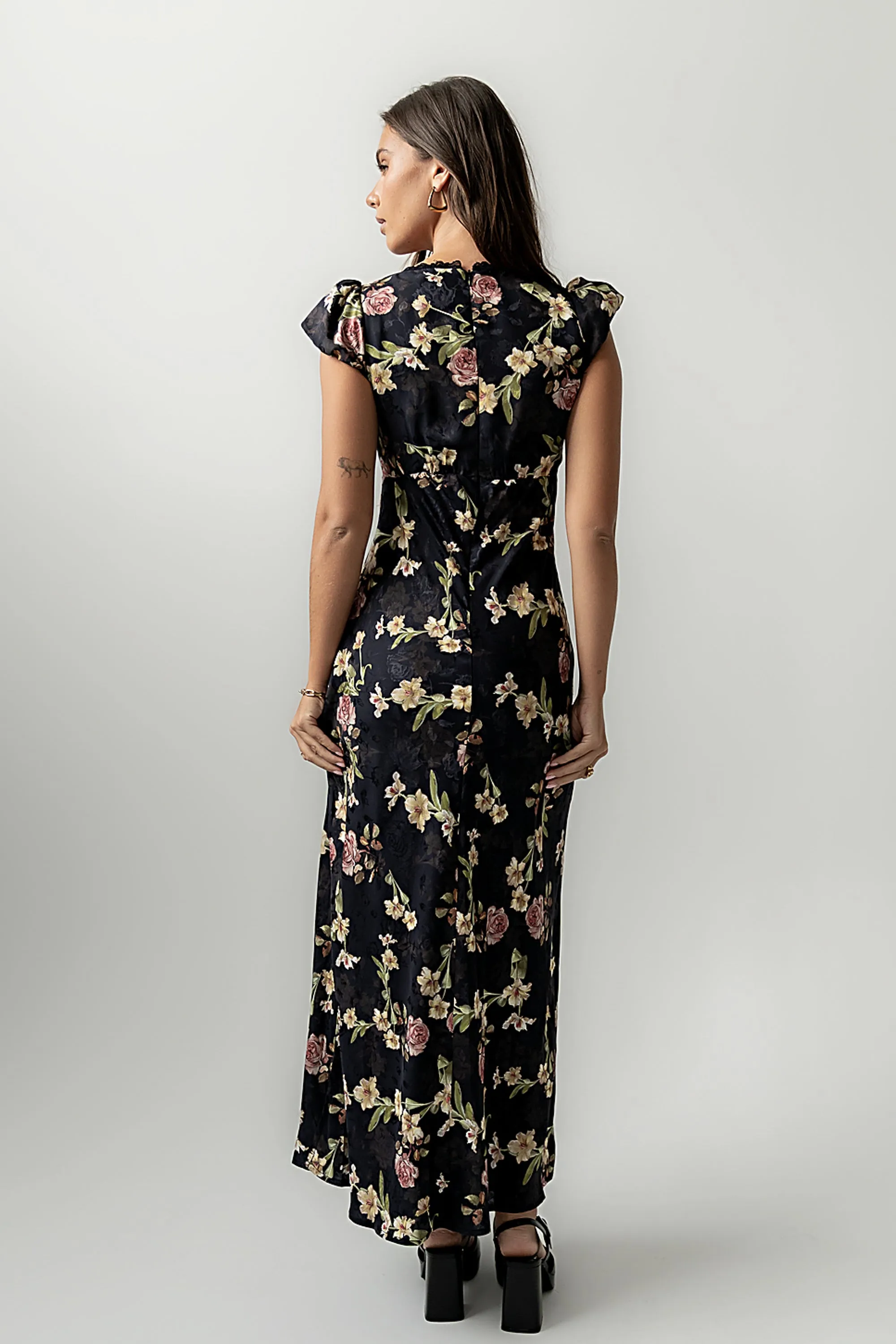 Asa Floral Maxi Dress in Black - FINAL SALE sold by bohme product image thumbnail 2