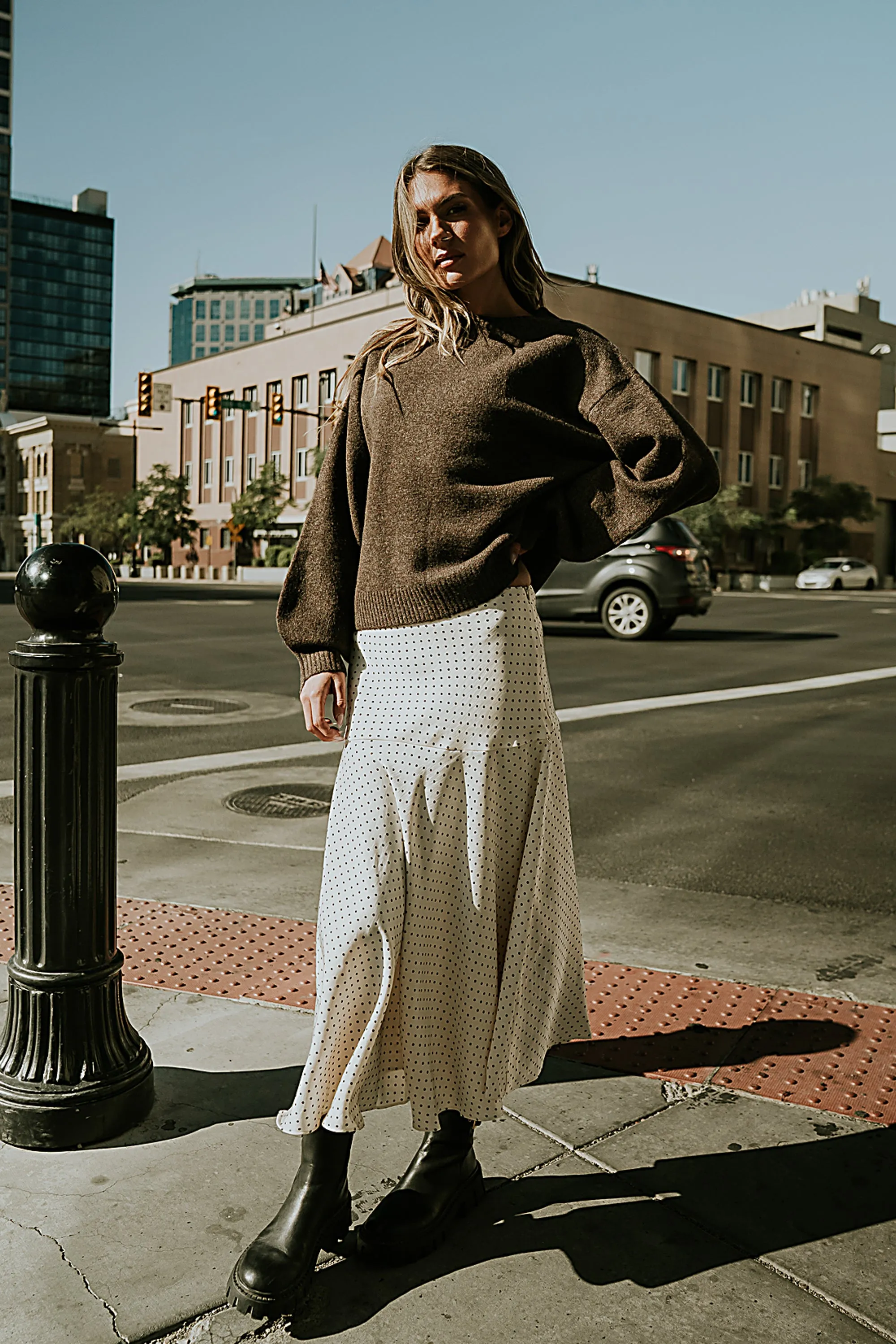 Everly Satin Midi Skirt sold by bohme product image thumbnail 3