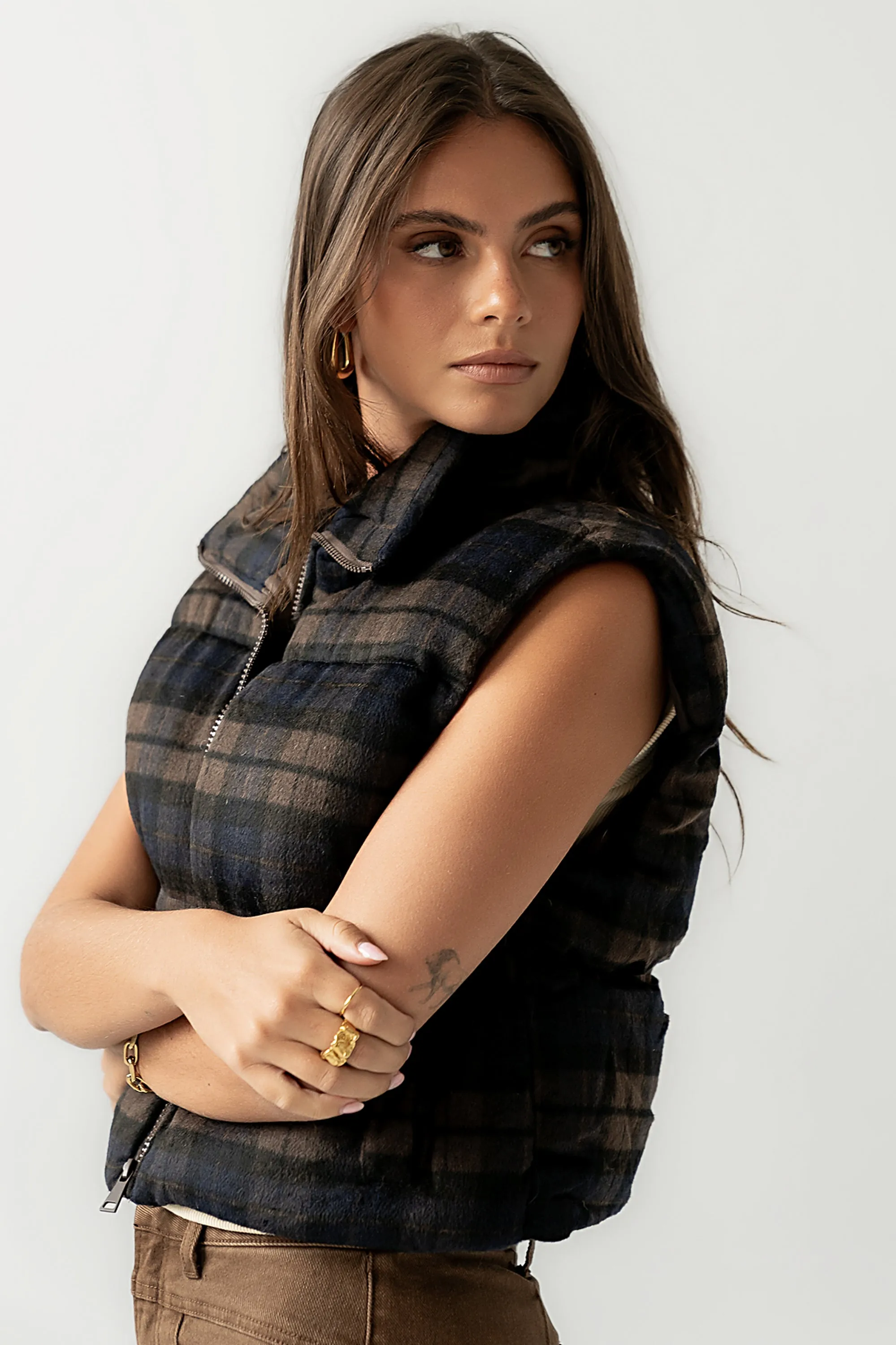 Brielle Puffer Vest in Navy sold by bohme product image thumbnail 2