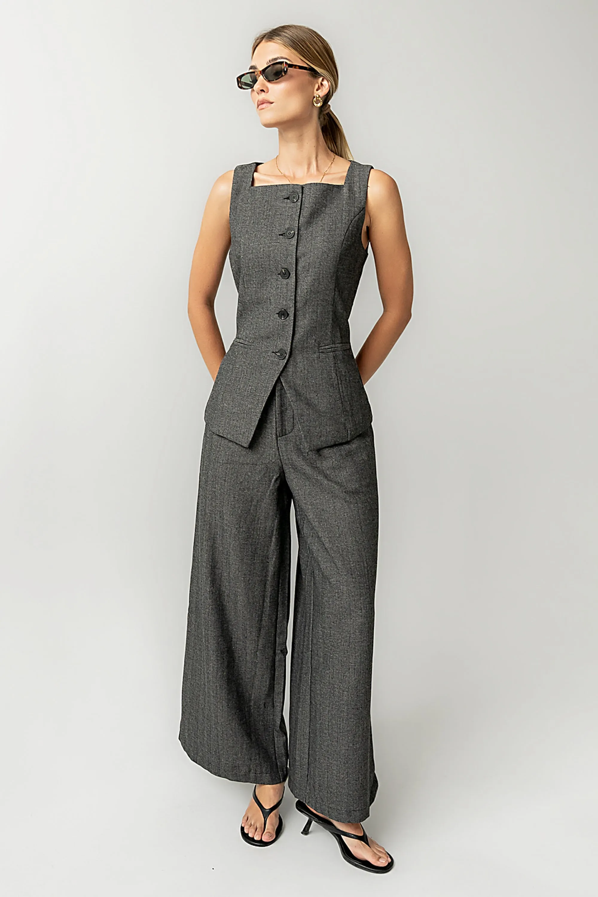 Arden Herringbone Vest sold by bohme product image thumbnail 2