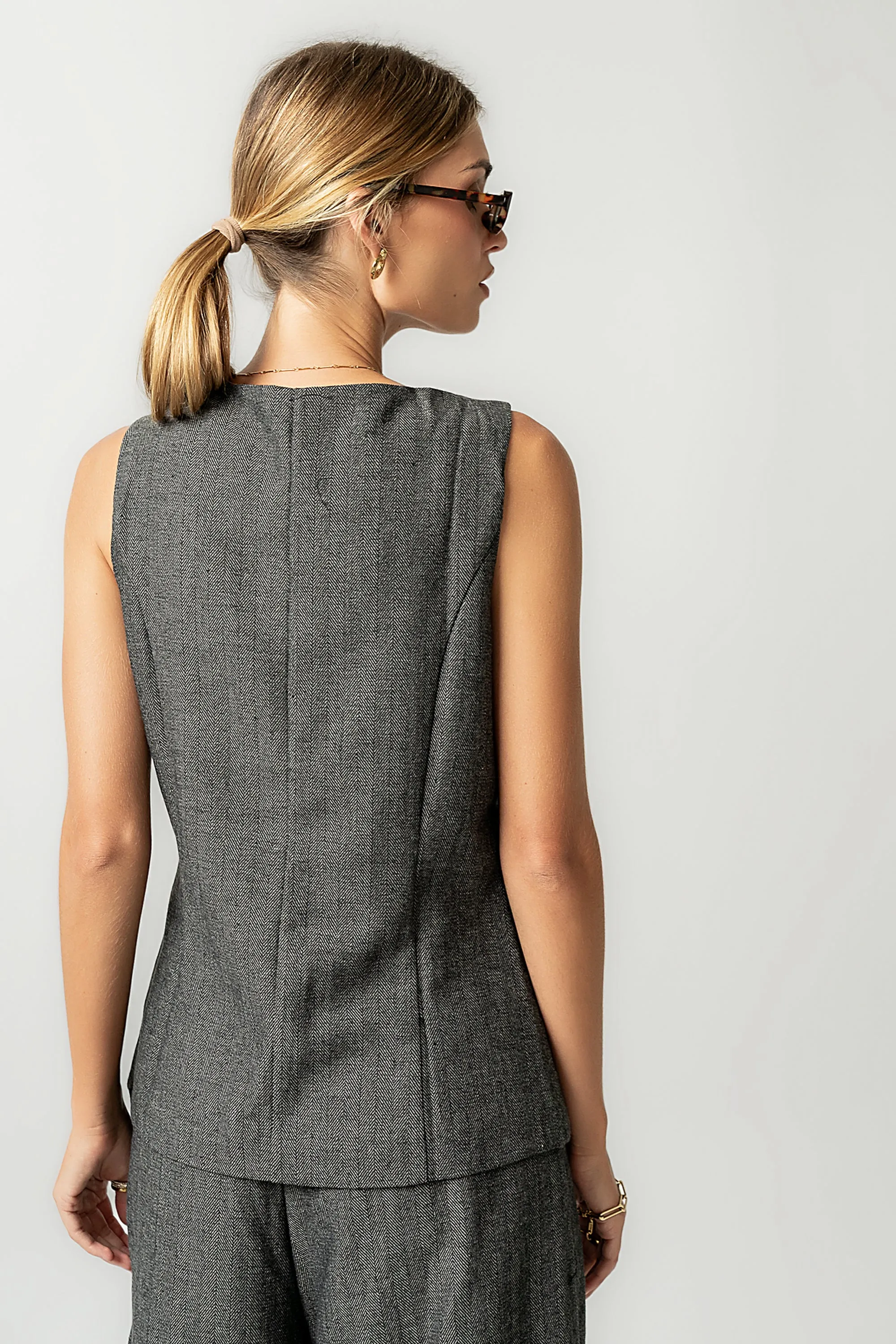 Arden Herringbone Vest sold by bohme product image thumbnail 5