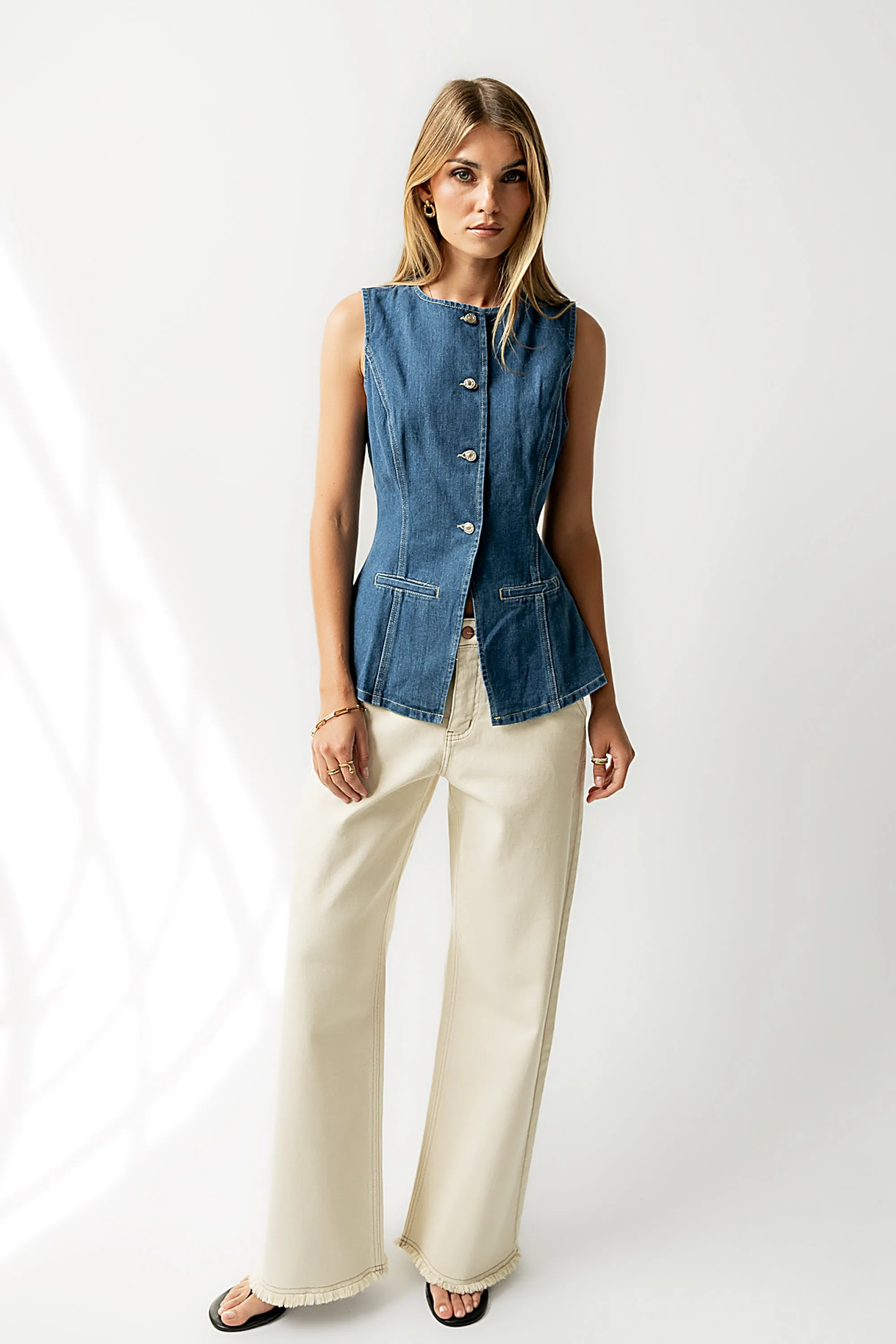 Hudson Denim Vest in Dark Wash sold by bohme product image thumbnail 3