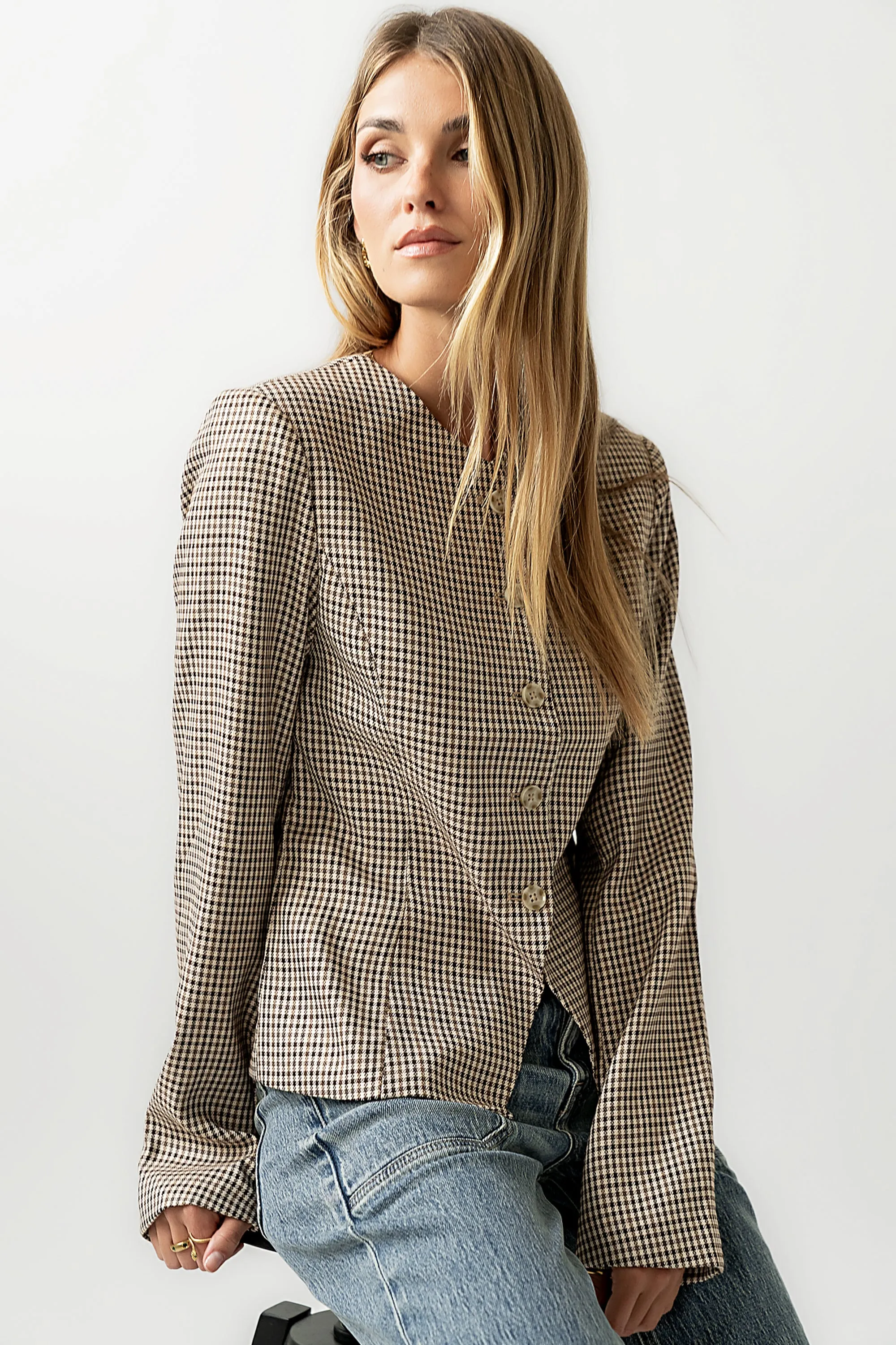 Talia Houndstooth Jacket sold by bohme