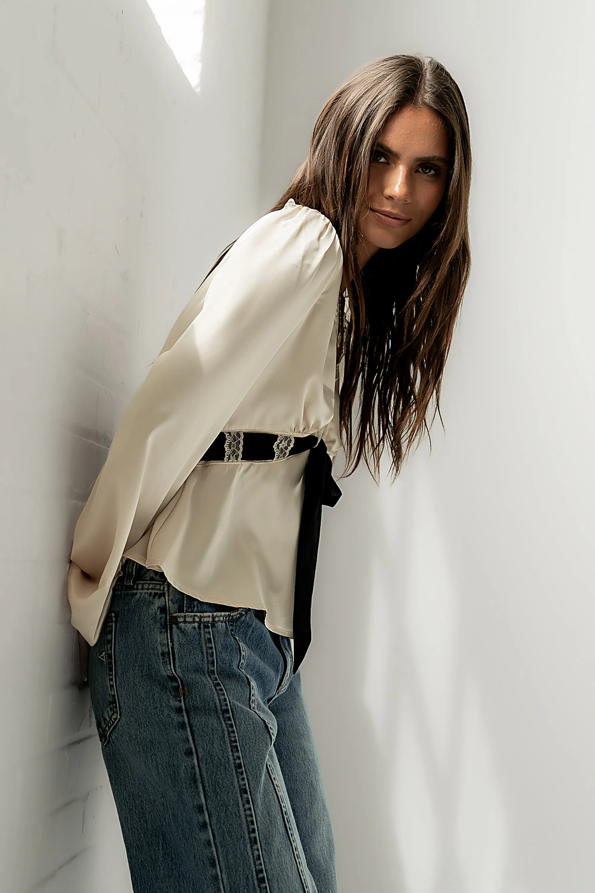 Margot Satin Blouse - FINAL SALE sold by bohme product image thumbnail 3