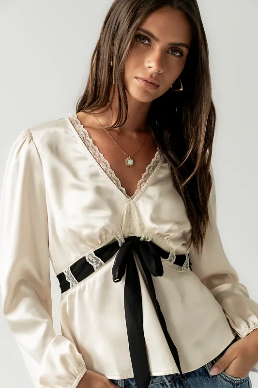 Margot Satin Blouse sold by bohme