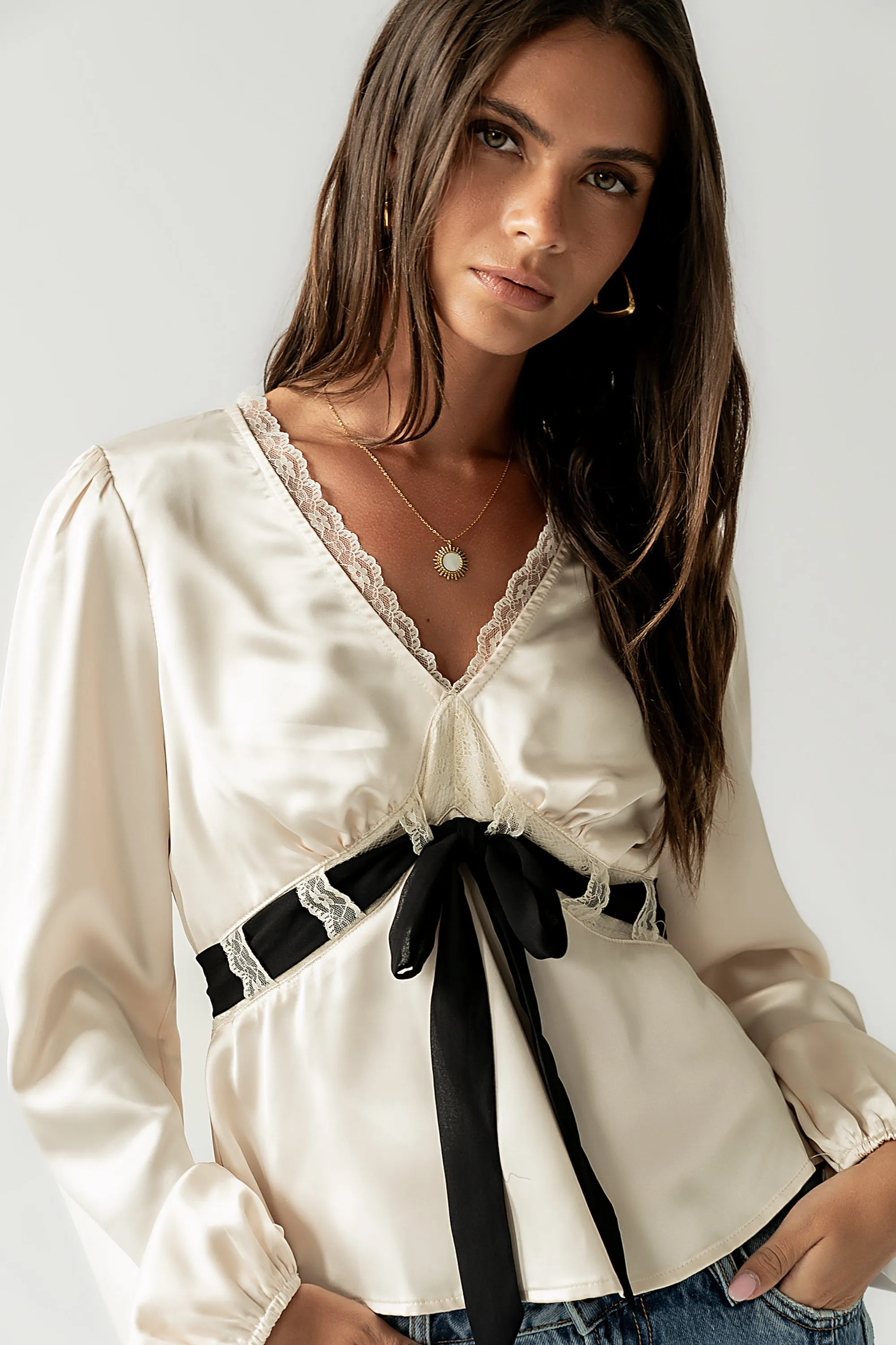 Margot Satin Blouse - FINAL SALE sold by bohme
